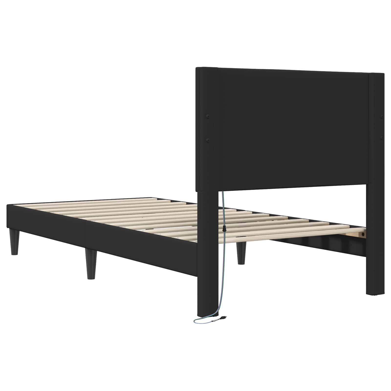 Krevetna konstrukcija Crna 90 x 190 cm Umjetna koža