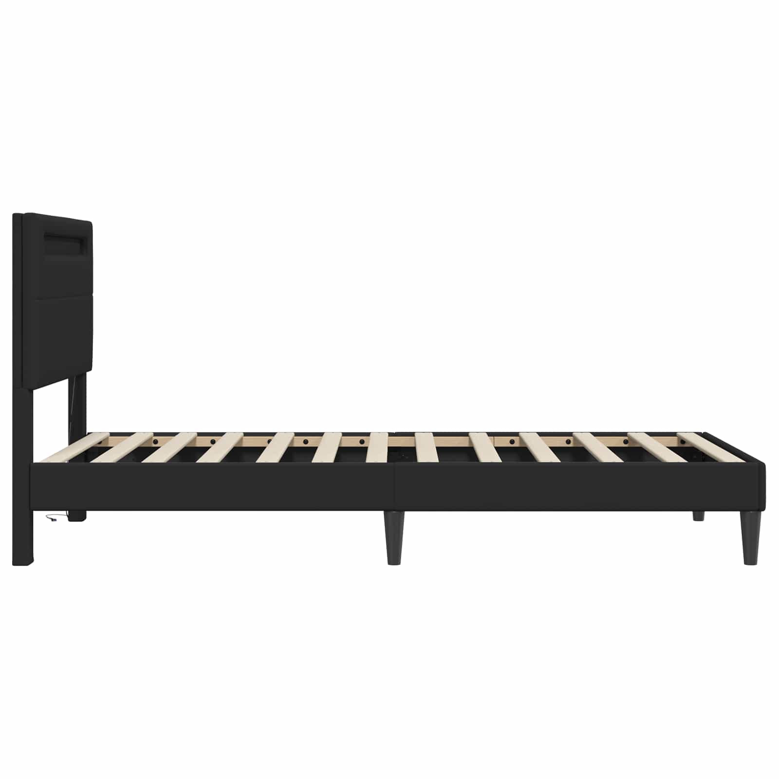 Krevetna konstrukcija Crna 90 x 190 cm Umjetna koža