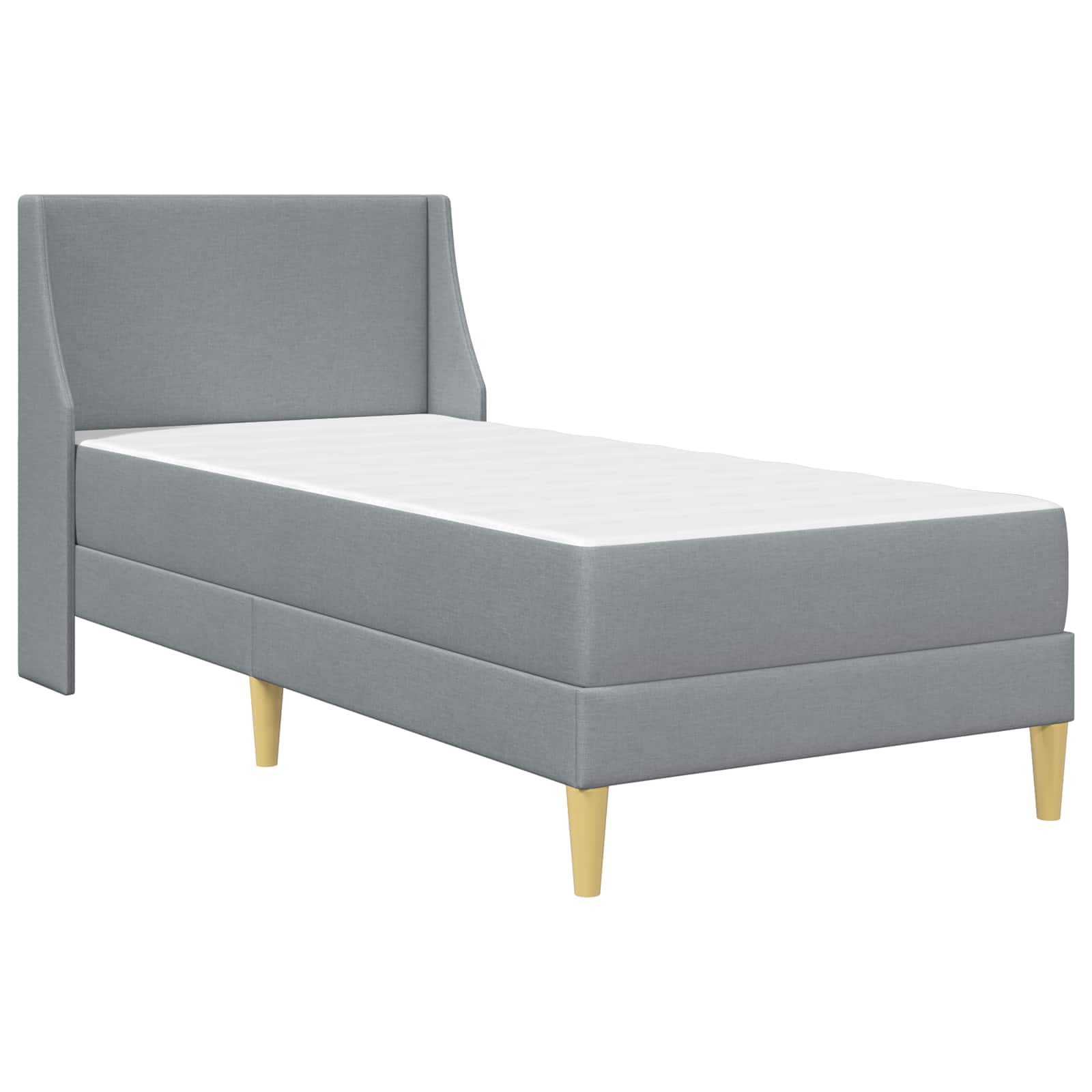 Okvir kreveta s madracem Svijetlo siva 80x 200 cm Poliester