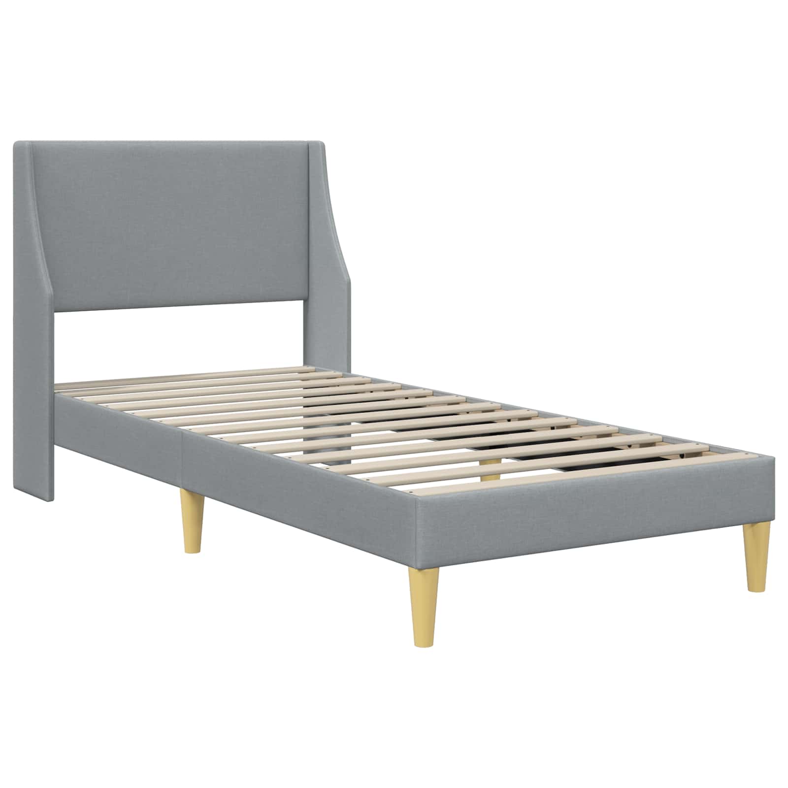 Okvir kreveta s madracem Svijetlo siva 80x 200 cm Poliester