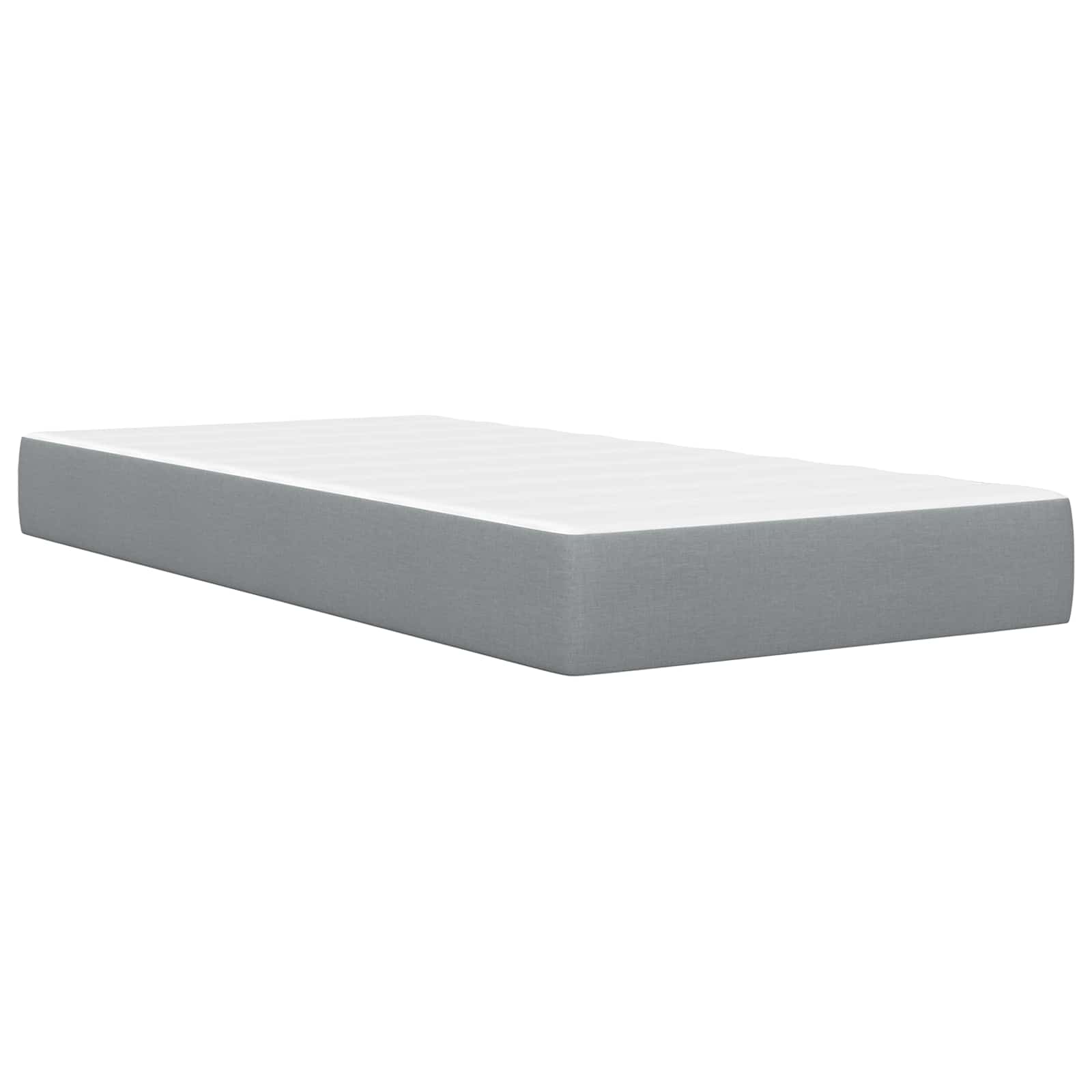 Okvir kreveta s madracem Svijetlo siva 100 x 200 cm Poliester