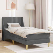 Okvir kreveta s madracem Tamno siva 100 x 200 cm Poliester