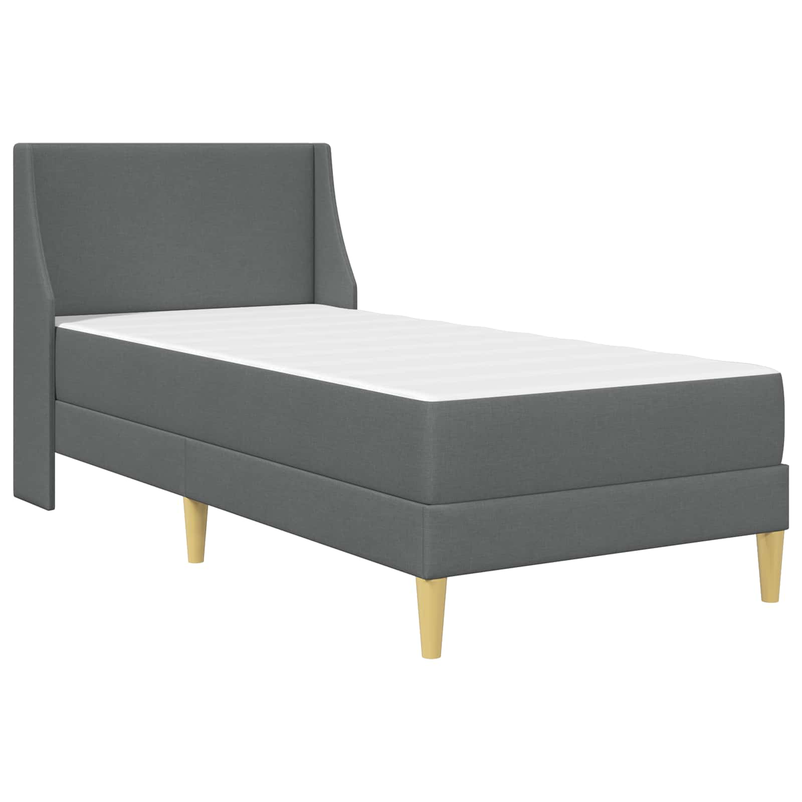 Okvir kreveta s madracem Tamno siva 100 x 200 cm Poliester