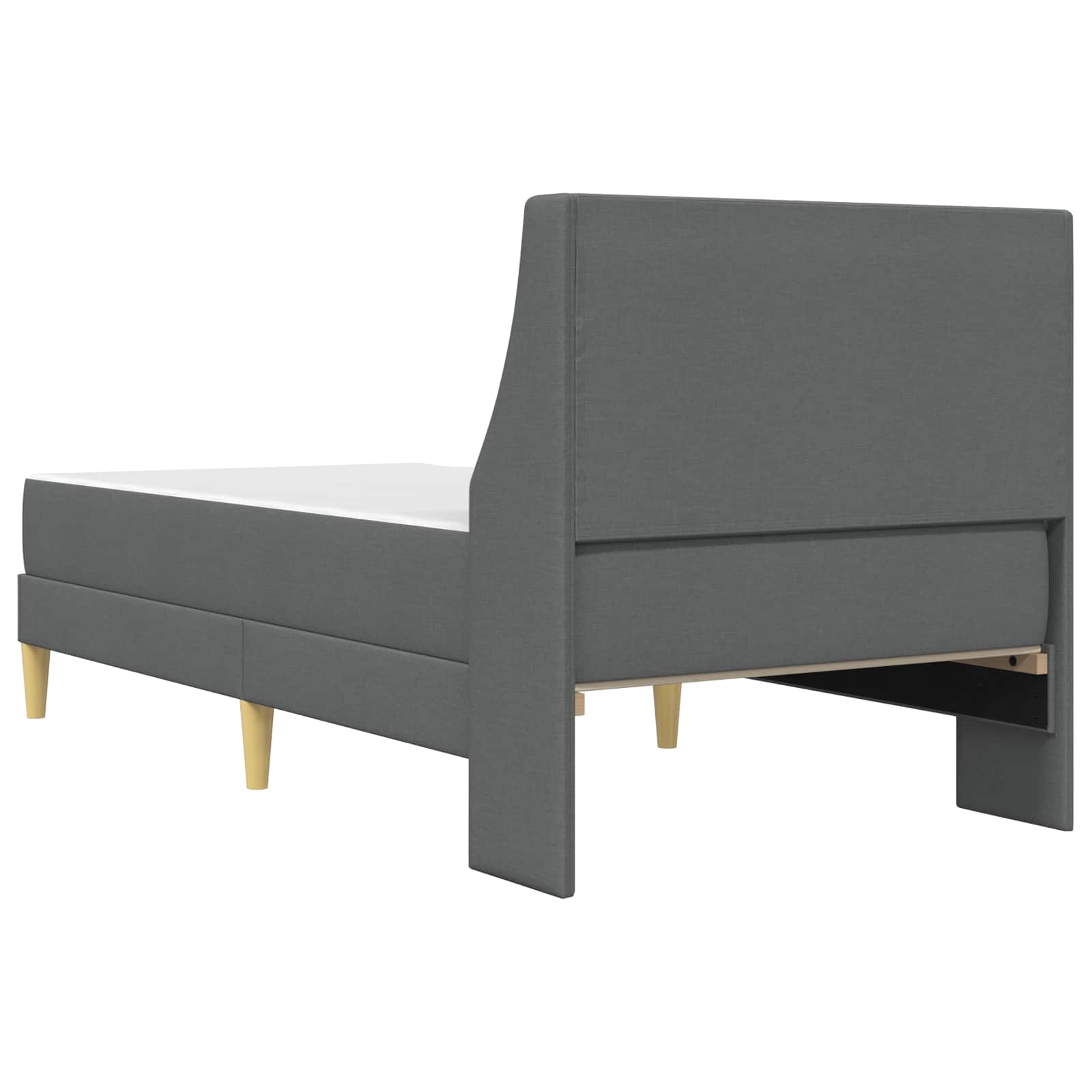 Okvir kreveta s madracem Tamno siva 100 x 200 cm Poliester