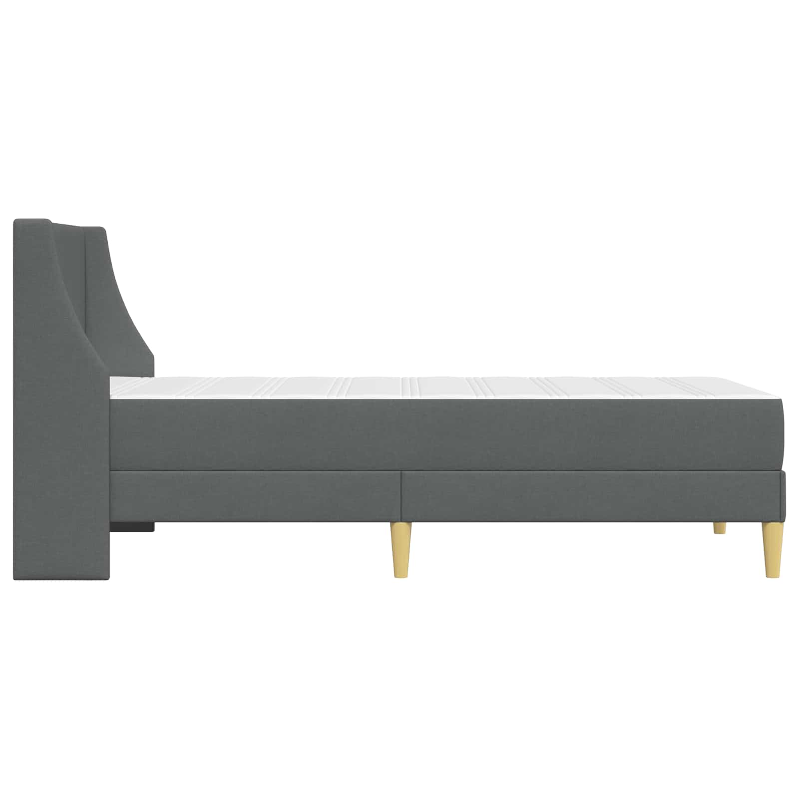 Okvir kreveta s madracem Tamno siva 100 x 200 cm Poliester