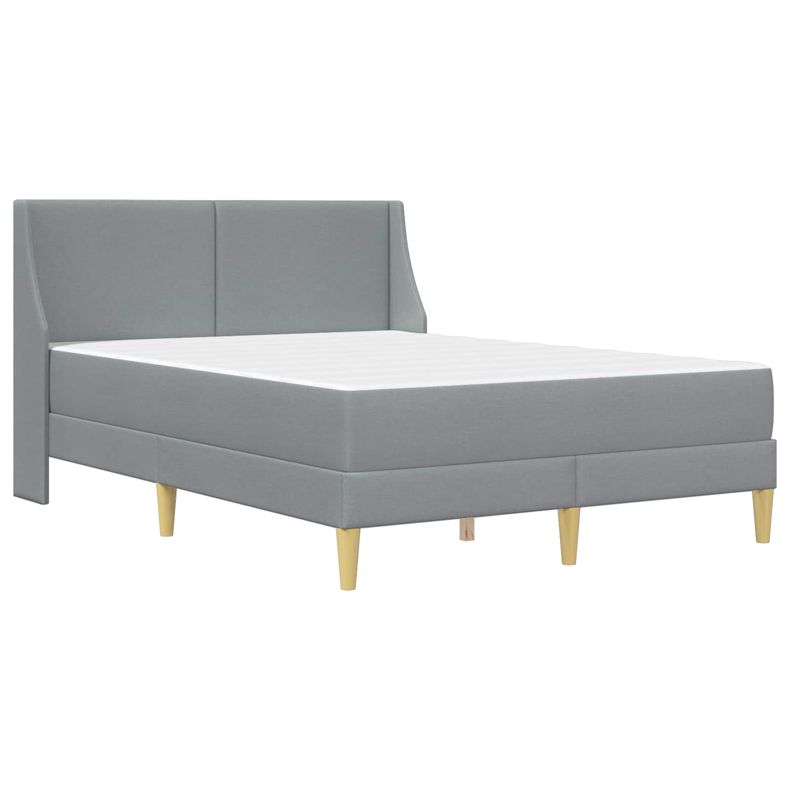 Okvir kreveta s madracem Svijetlo siva 140 x 200 cm Poliester