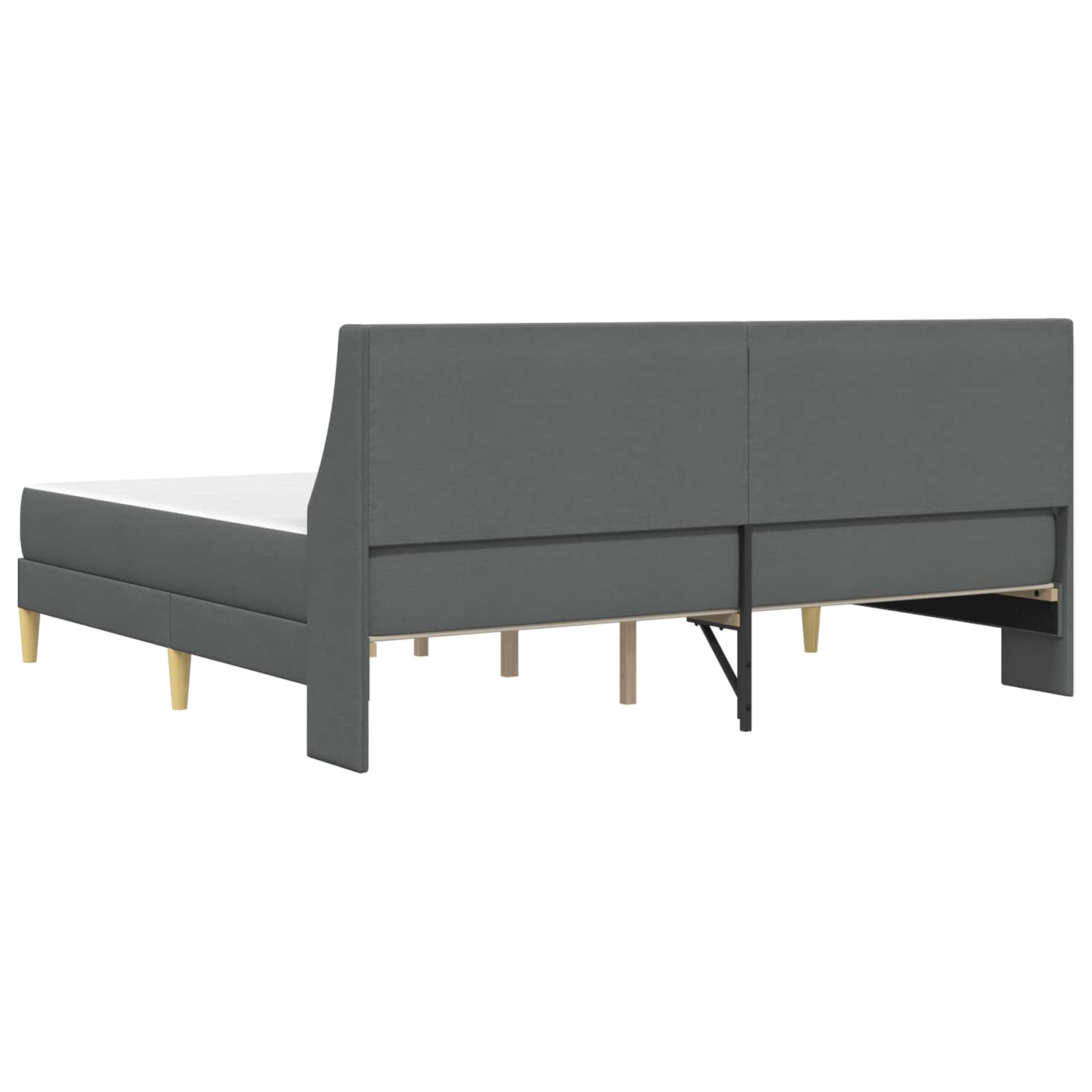 Okvir kreveta s madracem Tamno siva 180 x 200 cm Poliester