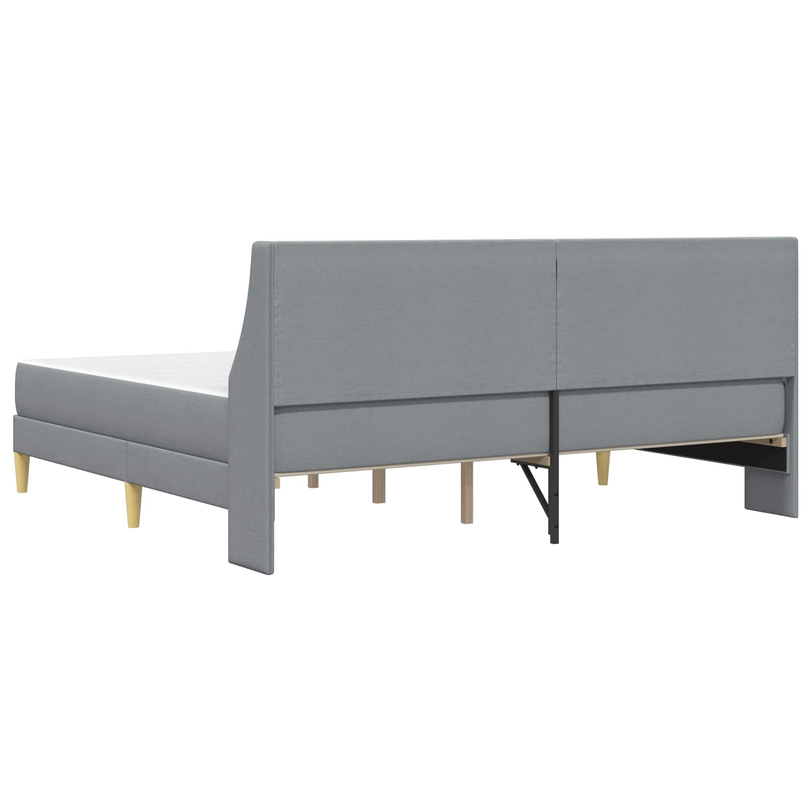 Okvir kreveta s madracem Svijetlo siva 200 x 200 cm Poliester