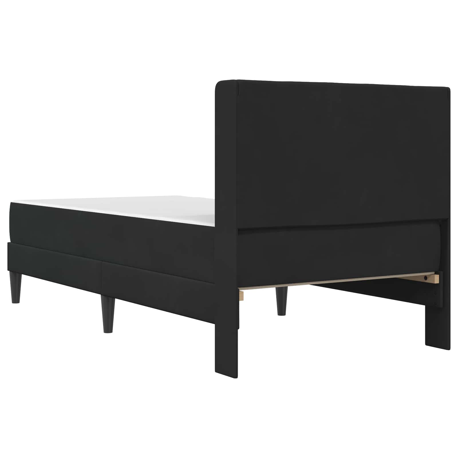 Okvir kreveta s madracem s uzglavljem Crna 100 x 200 cm Baršun