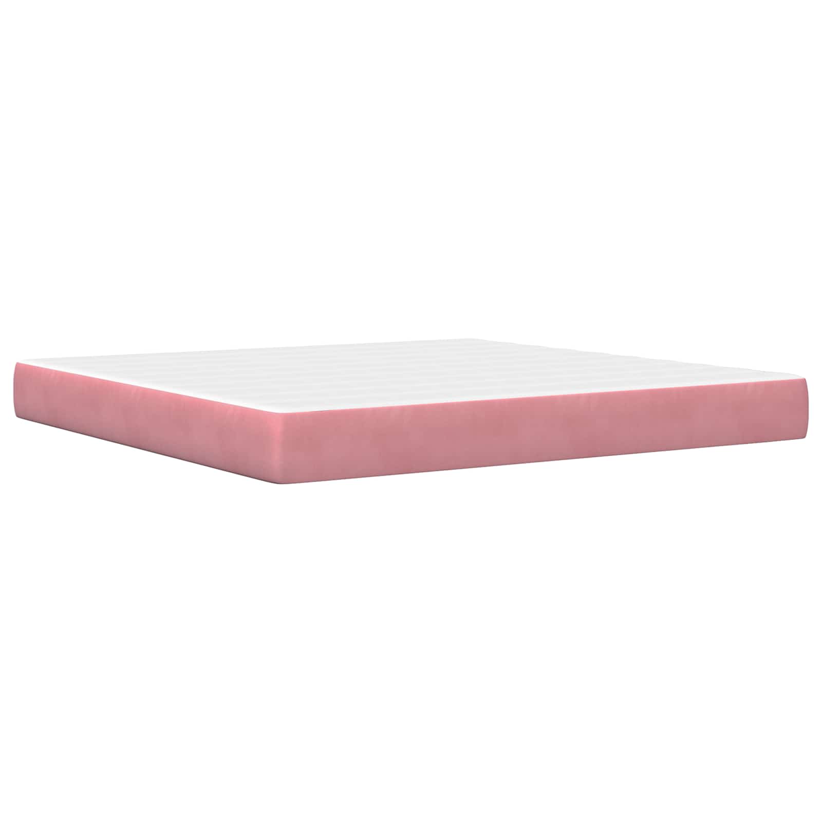Okvir kreveta s madracem Ružičasta 200 x 200 cm Baršun