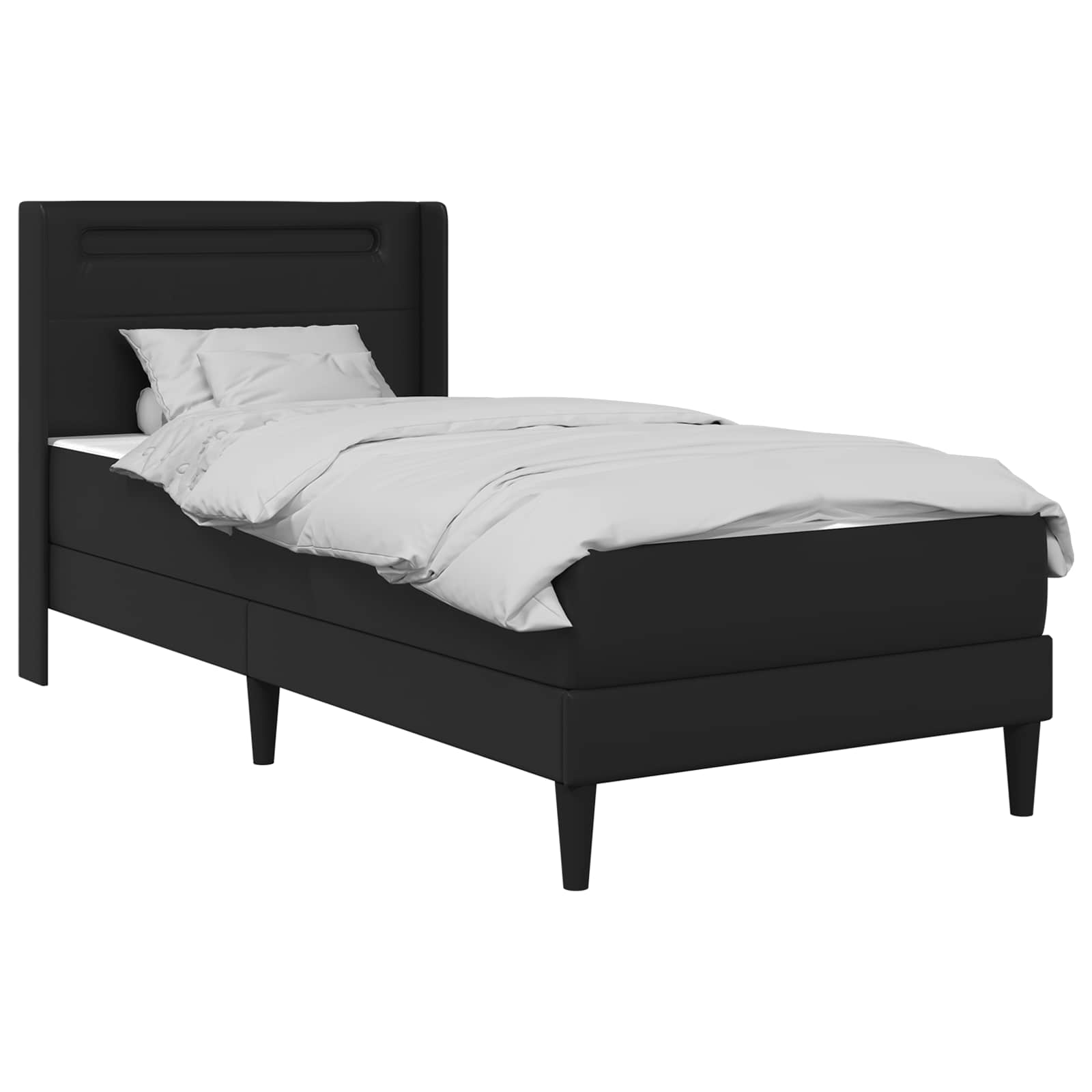 Okvir kreveta s madracem Crna 90 x 200 cm Umjetna koža