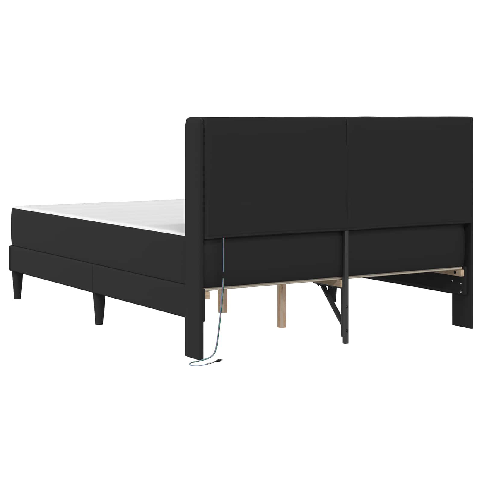 Okvir kreveta s madracem Crna 120 x 200 cm Umjetna koža