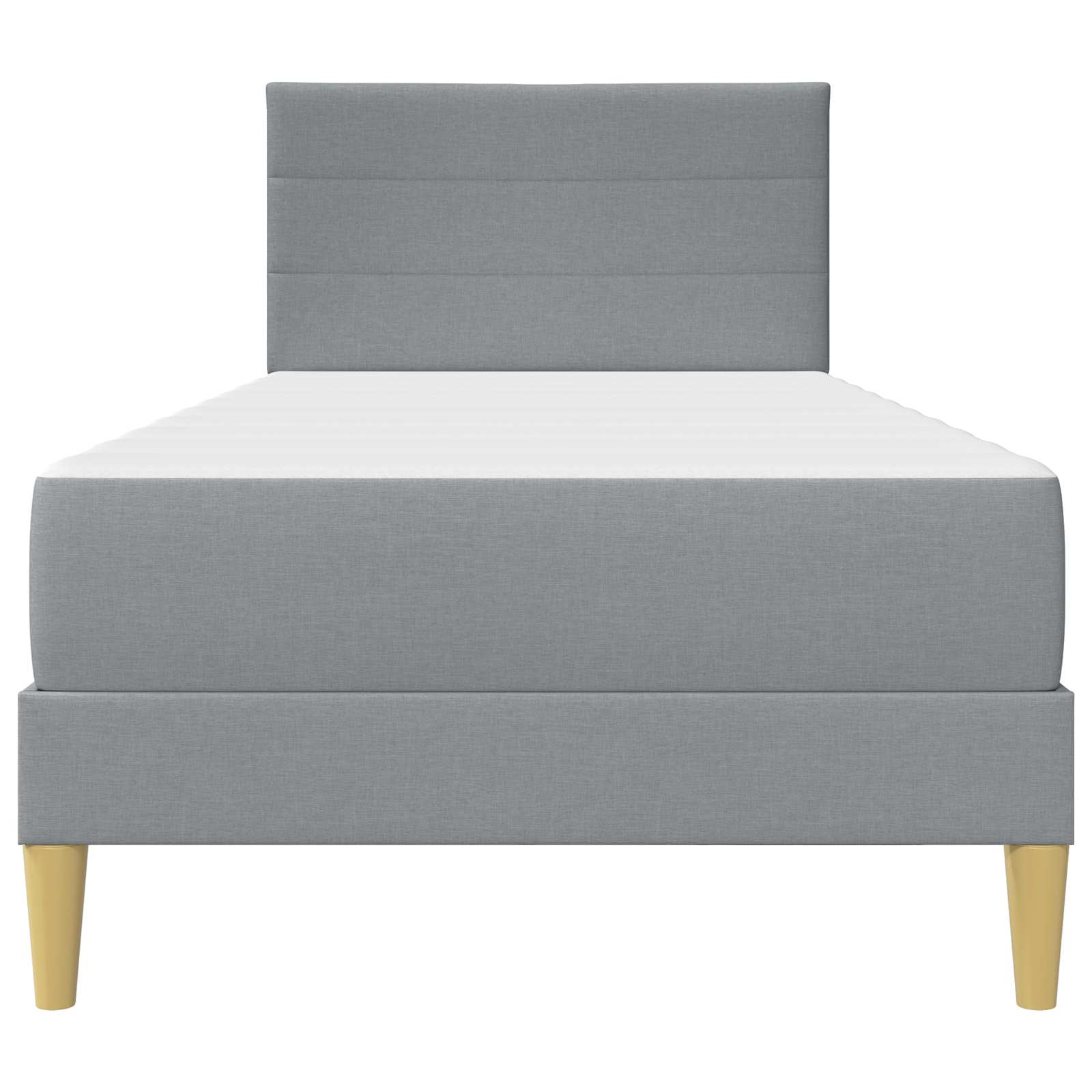 Krevetna konstrukcija Svijetlo siva 90 x 190 cm Poliester