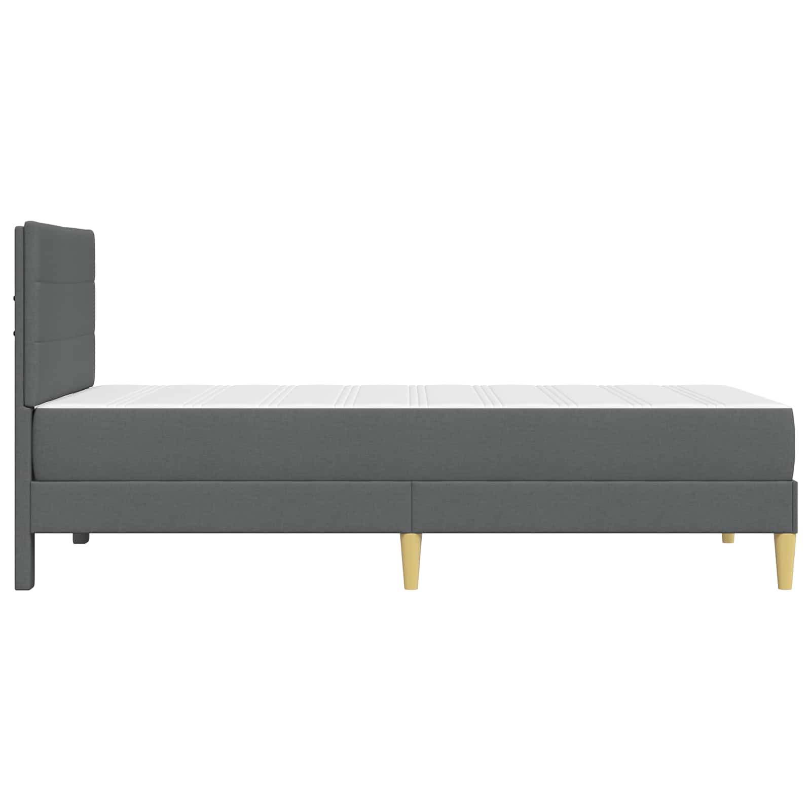 Krevetna konstrukcija Tamno siva 90 x 190 cm Poliester