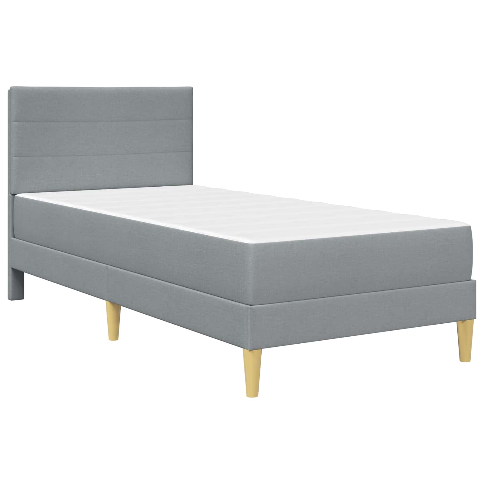 Krevetna konstrukcija Svijetlo siva 90 x 200 cm Poliester