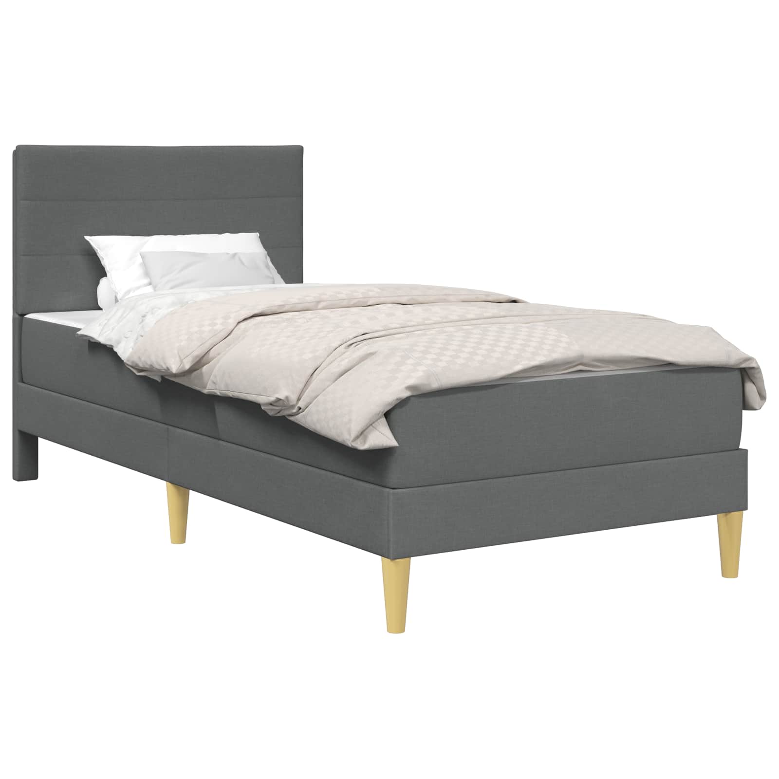 Krevetna konstrukcija Tamno siva 90 x 200 cm Poliester