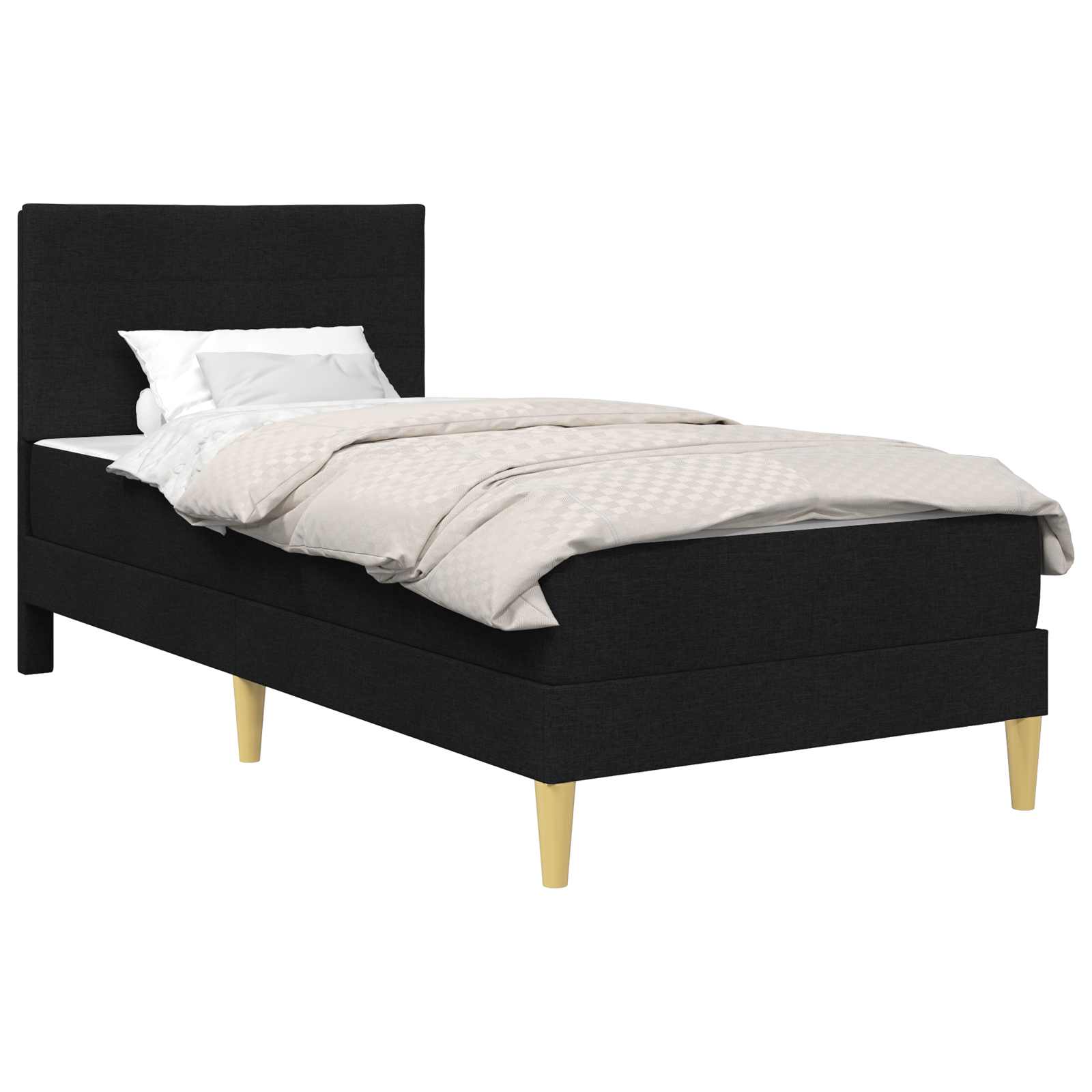 Krevetna konstrukcija Crna 90 x 200 cm Poliester
