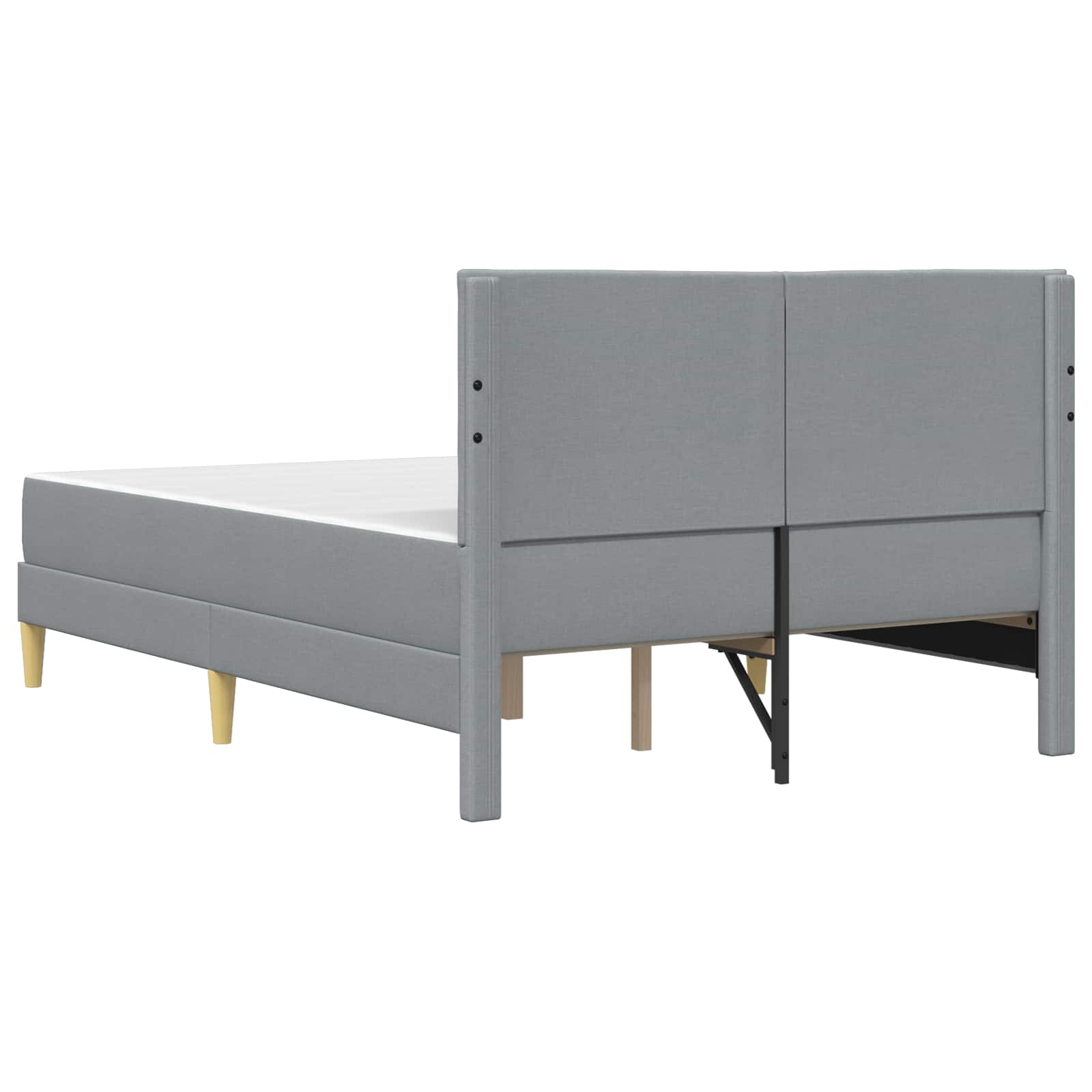 Krevetna konstrukcija Svijetlo siva 120 x 190 cm Poliester