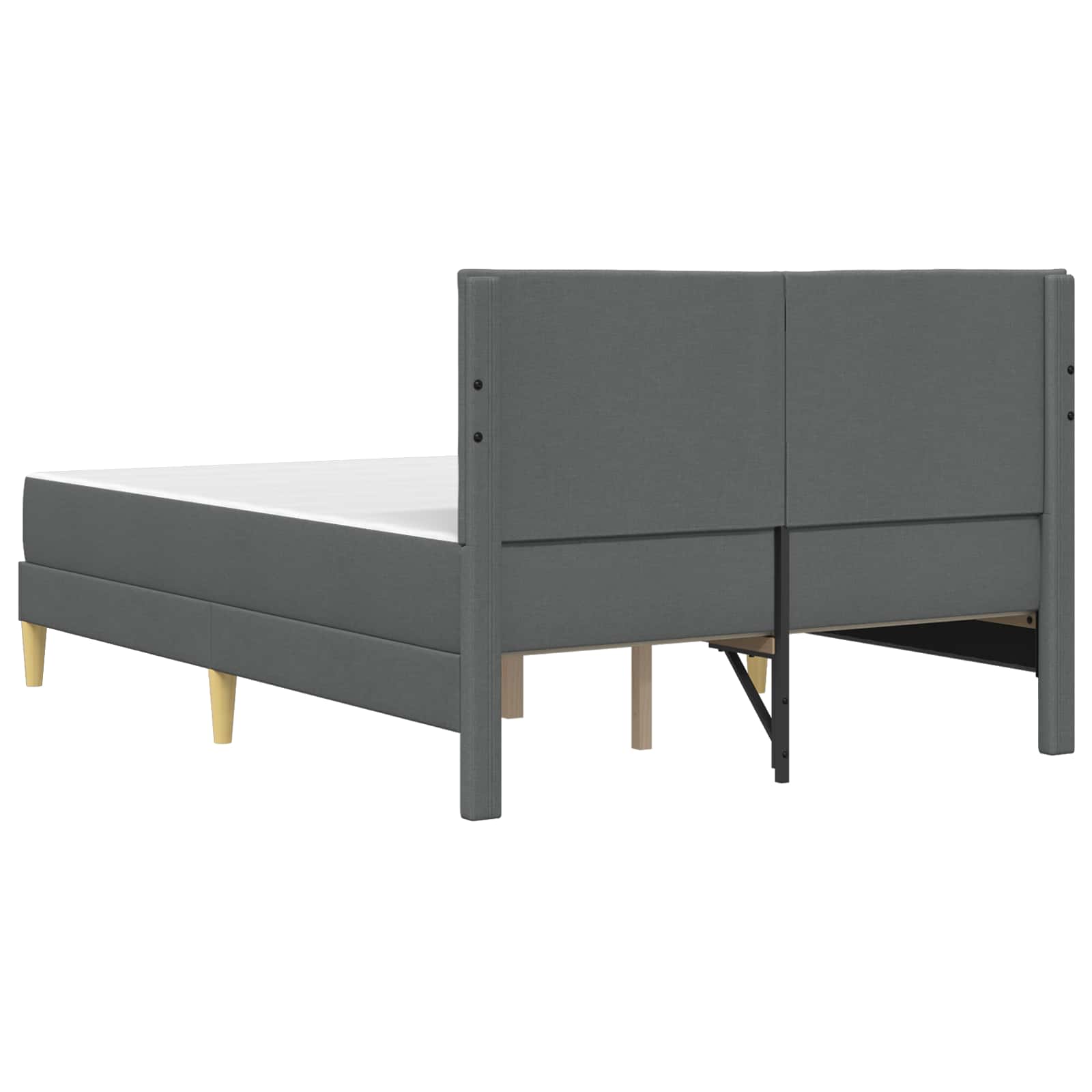 Krevetna konstrukcija Tamno siva 140 x 190 cm Poliester