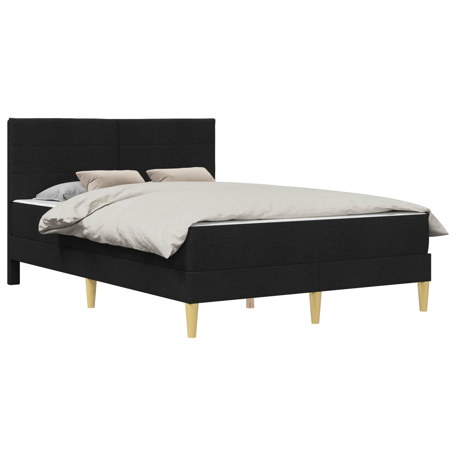 Krevetna konstrukcija Crna 140 x 190 cm Poliester