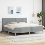 Krevetna konstrukcija Svijetlo siva 180 x 200 cm Poliester