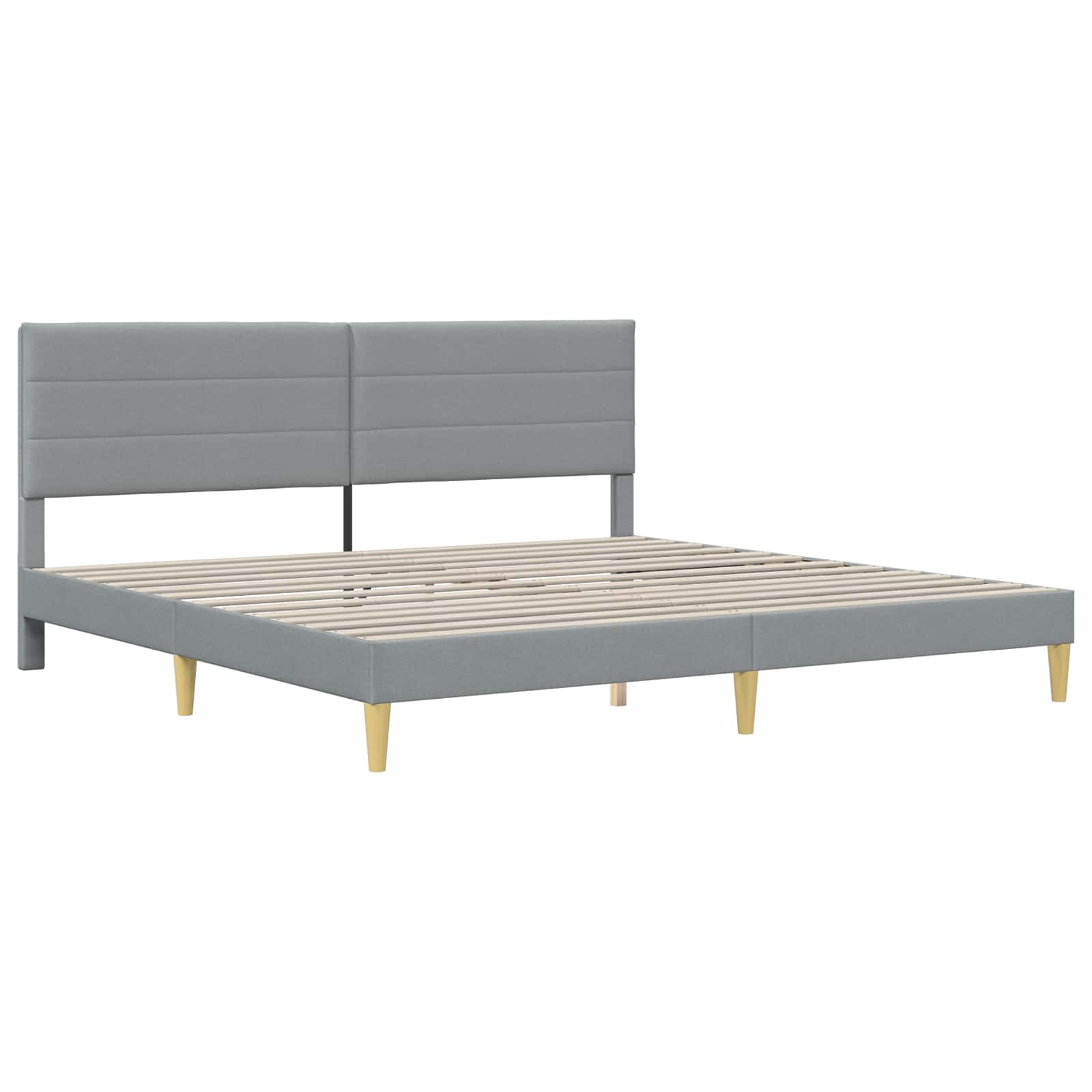 Krevetna konstrukcija Svijetlo siva 180 x 200 cm Poliester