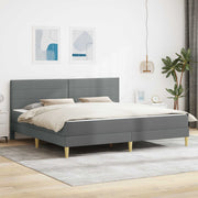 Krevetna konstrukcija Tamno siva 200 x 200 cm Poliester