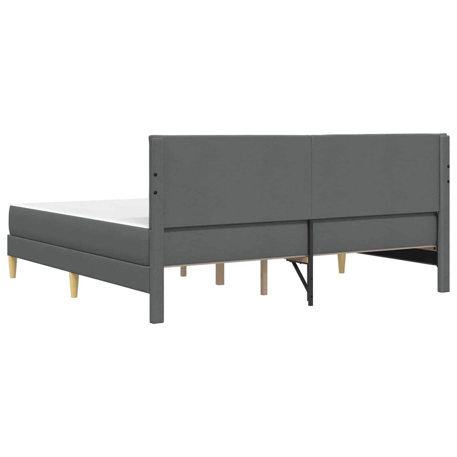 Krevetna konstrukcija Tamno siva 200 x 200 cm Poliester