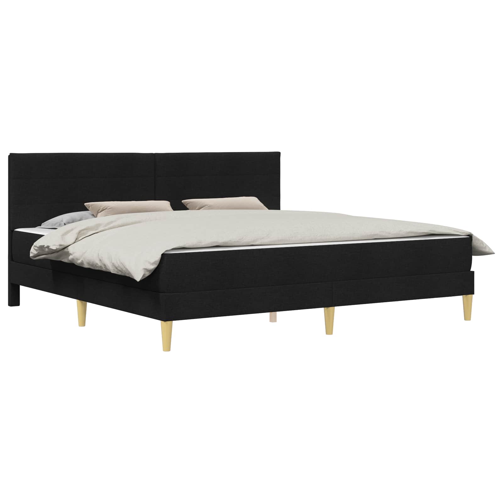 Krevetna konstrukcija Crna 200 x 200 cm Poliester