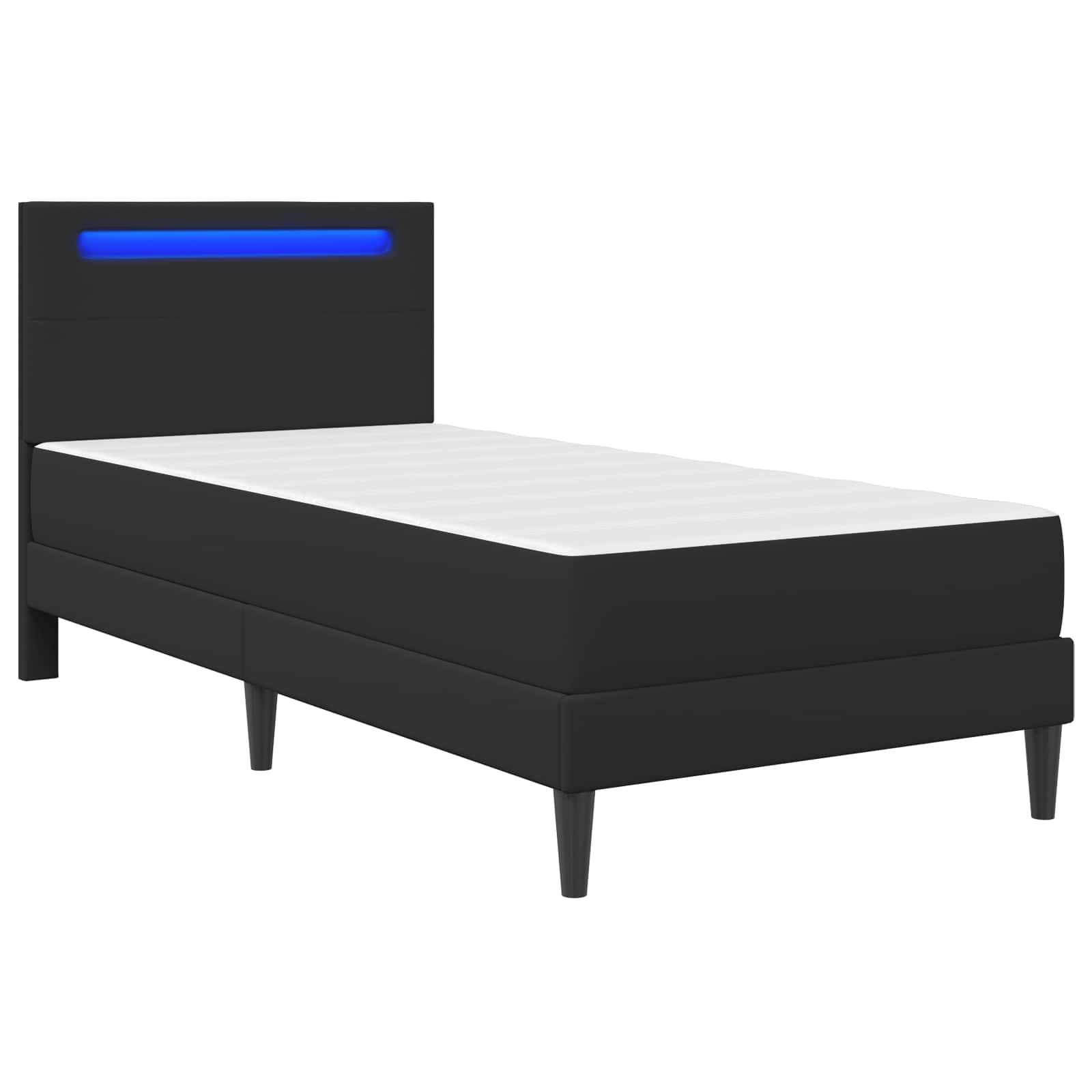 Krevetna konstrukcija Crna 90 x 190 cm Umjetna koža