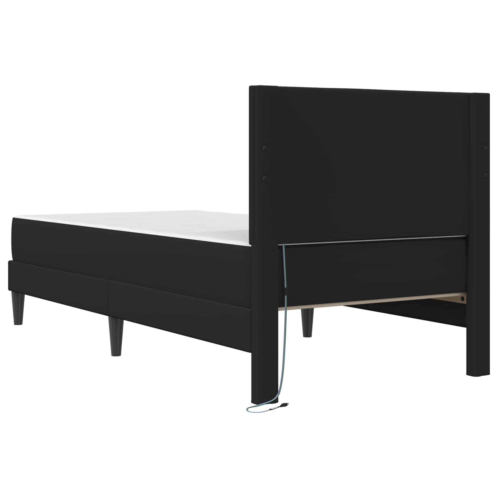 Krevetna konstrukcija Crna 90 x 200 cm Umjetna koža