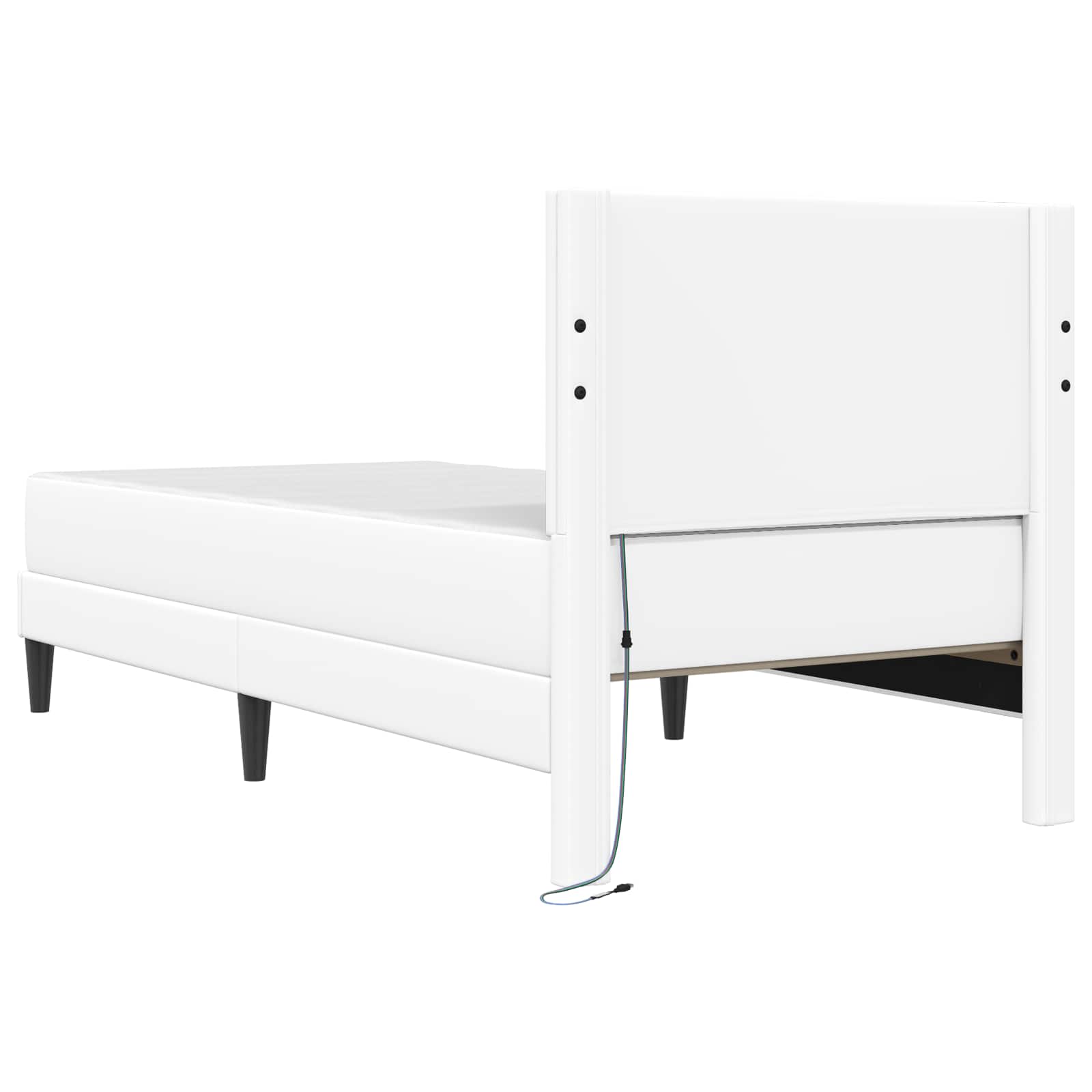 Krevetna konstrukcija Bijela 100 x 200 cm Umjetna koža