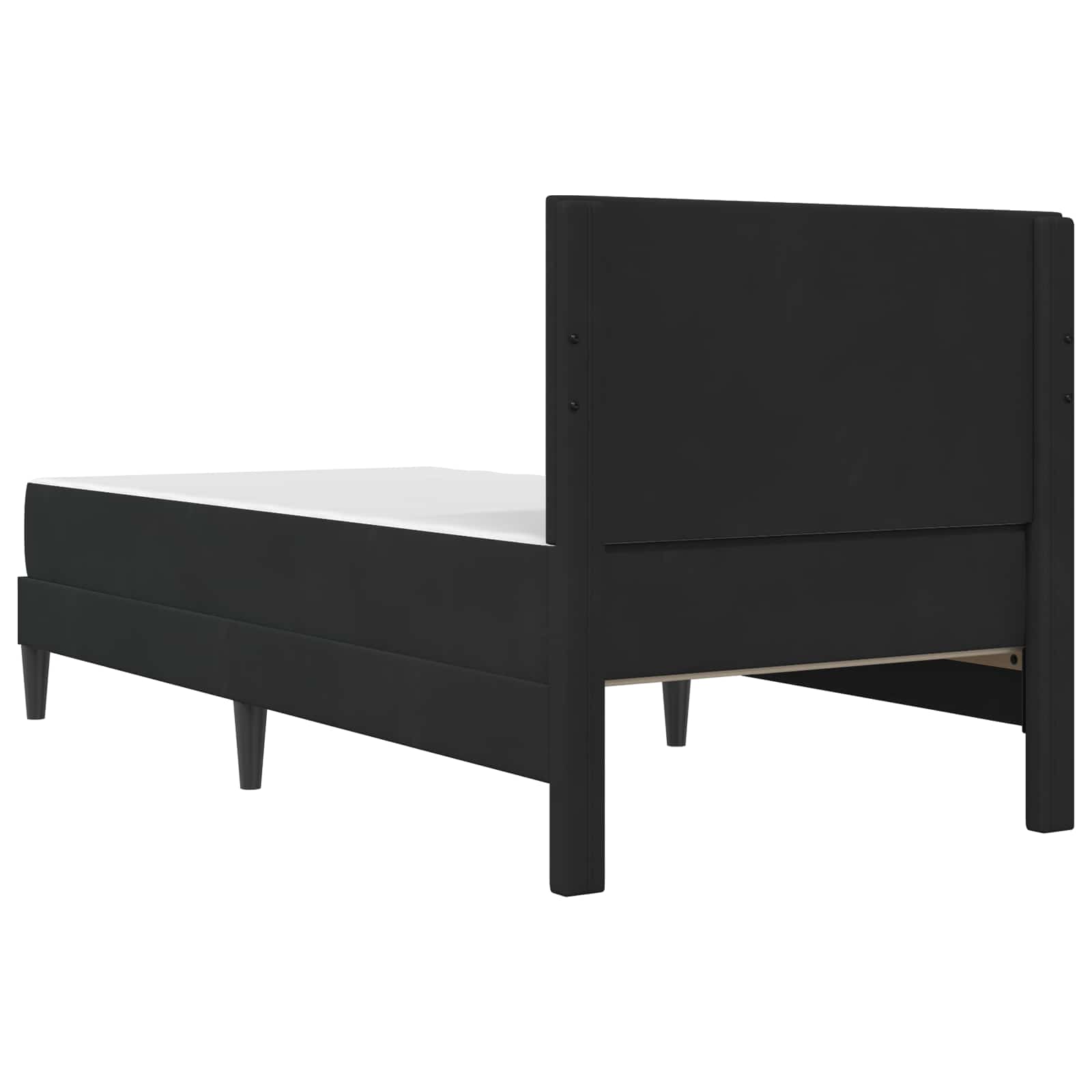Okvir kreveta s madracem s uzglavljem Crna 90 x 200 cm Baršun