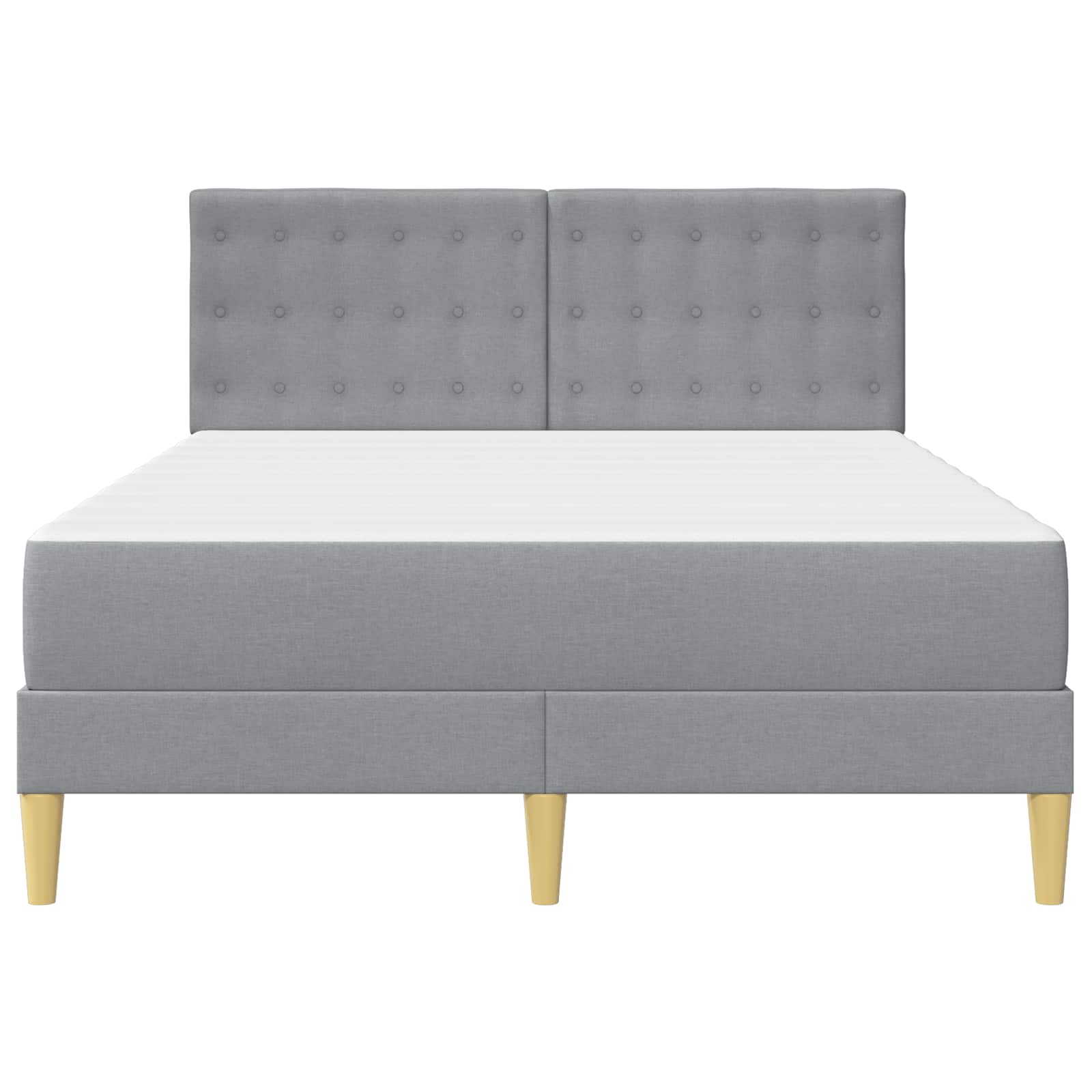Okvir kreveta s madracem Svijetlo siva 120 x 190 cm tkanina