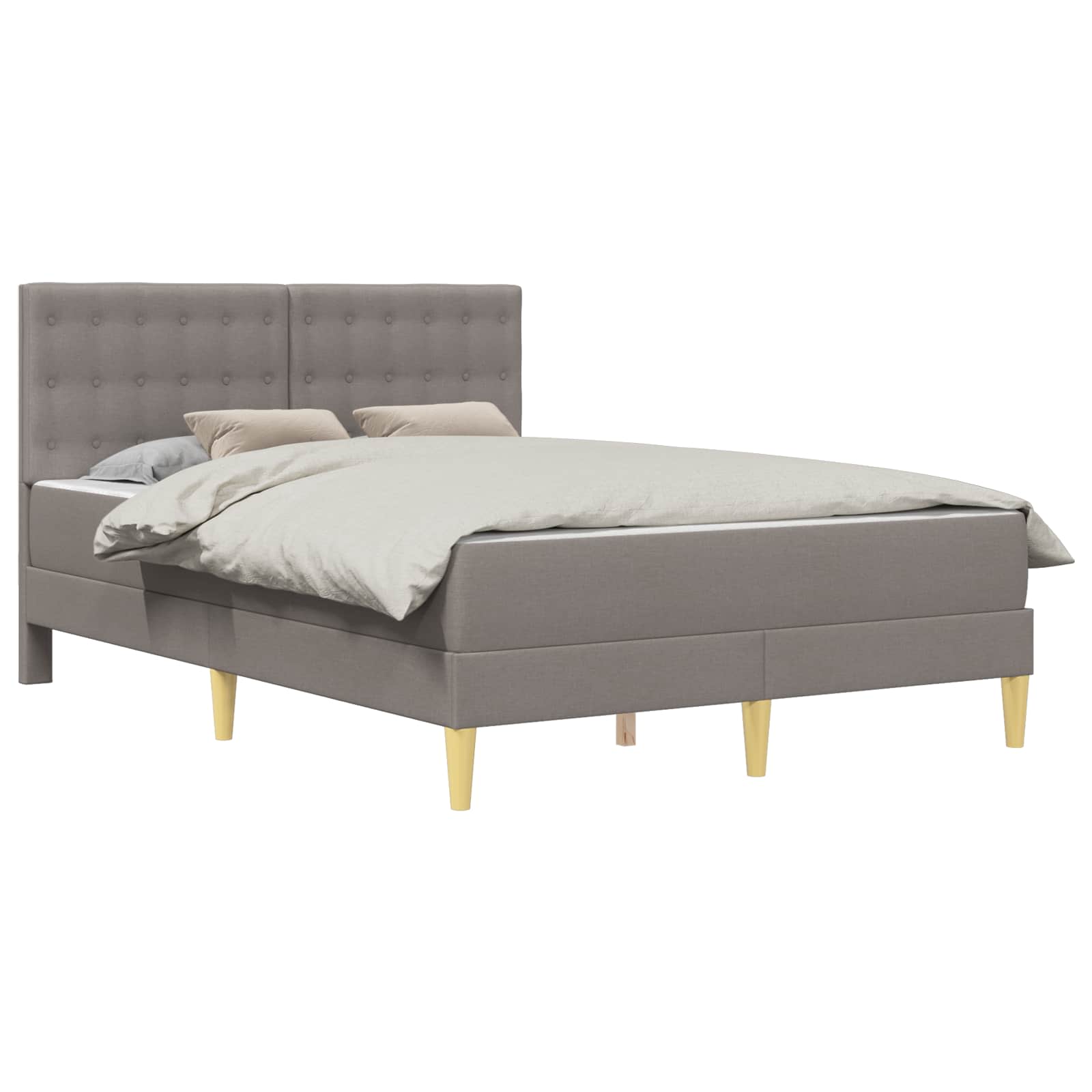 Okvir kreveta s madracem Sivo-smeđa 120 x 190 cm tkanina