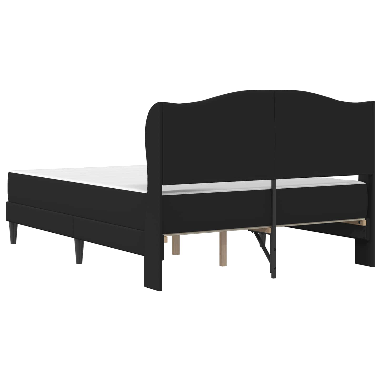 Krevetna konstrukcija Crna 140 x 190 cm Umjetna koža