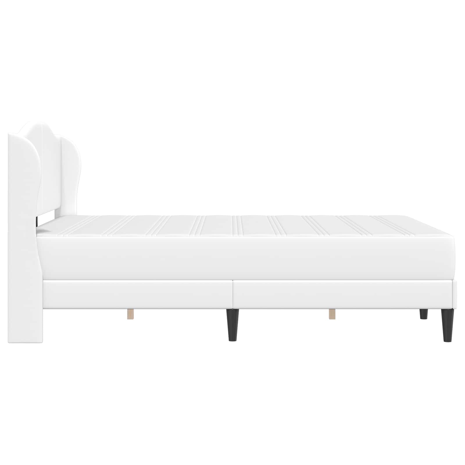 Krevetna konstrukcija Bijela 140 x 190 cm Umjetna koža