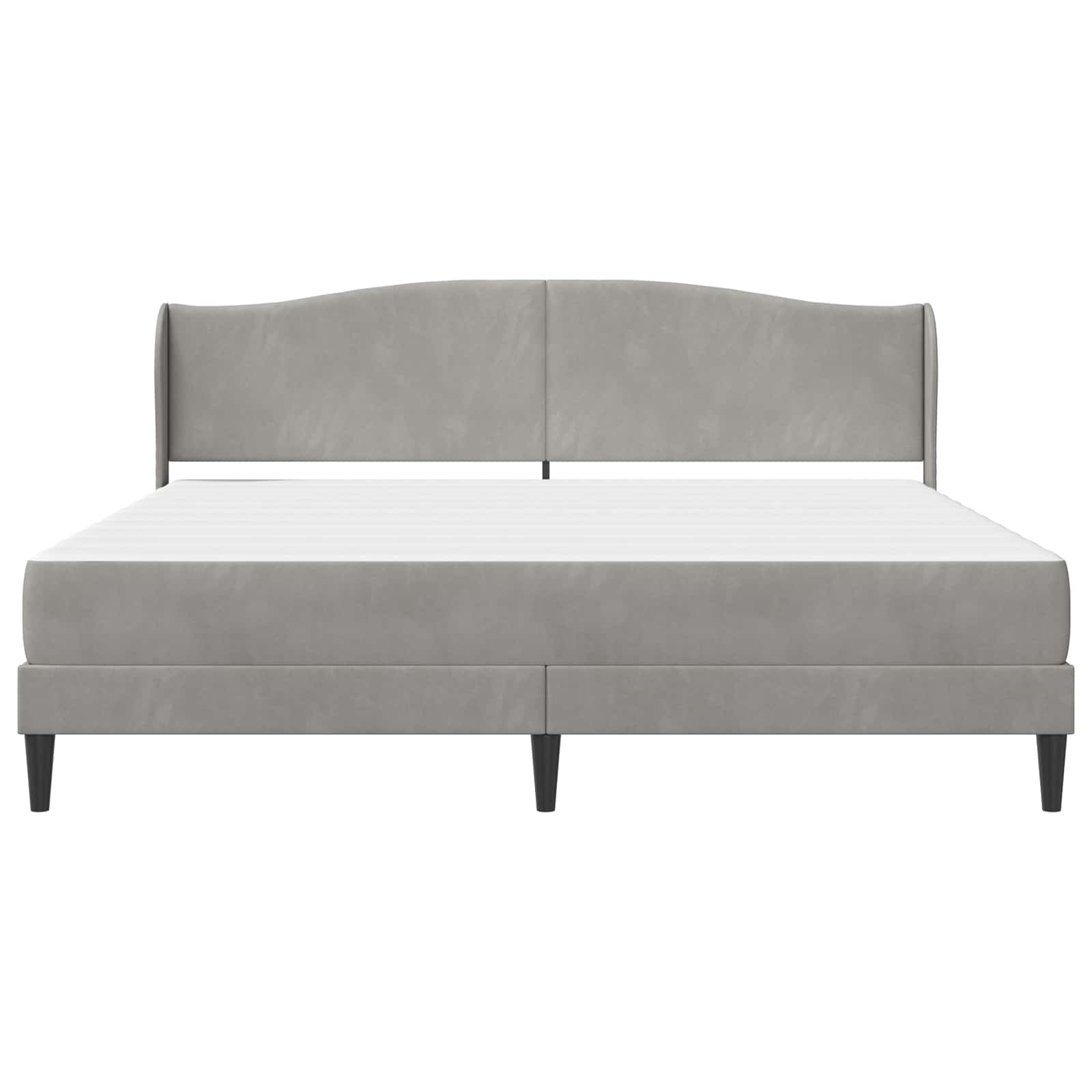 Krevetna konstrukcija Svjetlosiva 200 x 200 cm Baršun