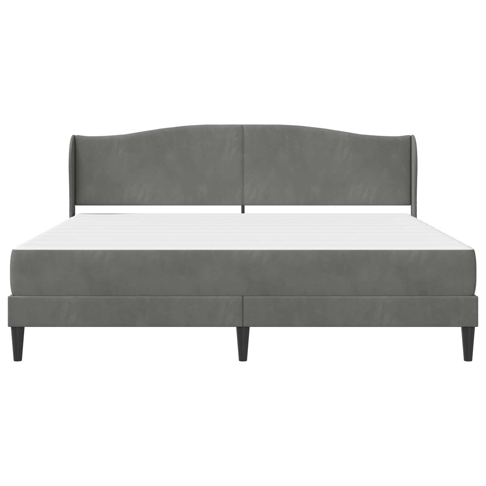 Krevetna konstrukcija Tamnosiva 200 x 200 cm Baršun