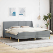 Okvir kreveta s madracem Svijetlo siva 180 x 200 cm tkanina