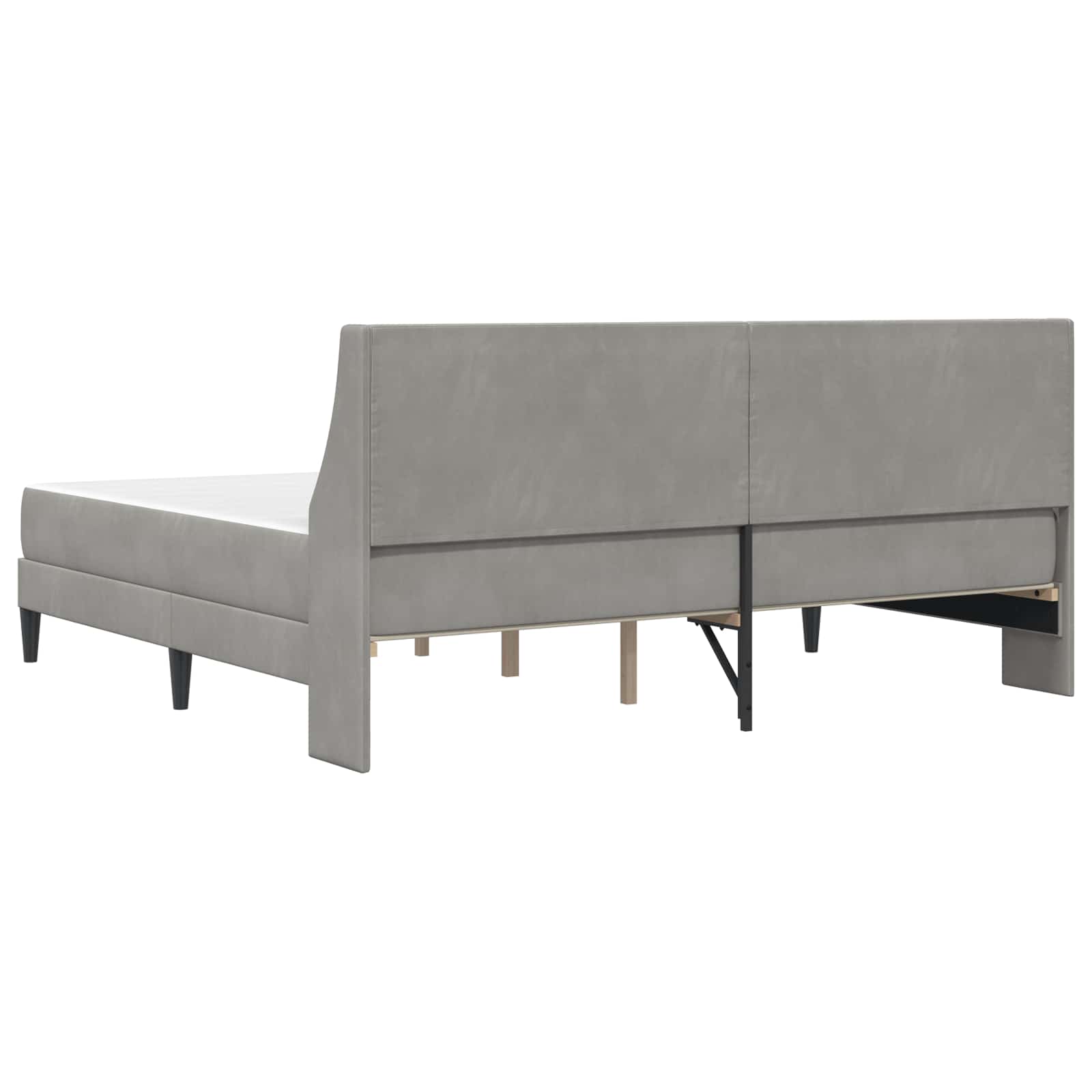 Okvir kreveta s madracem Svijetlo siva 180 x 200 cm Baršun