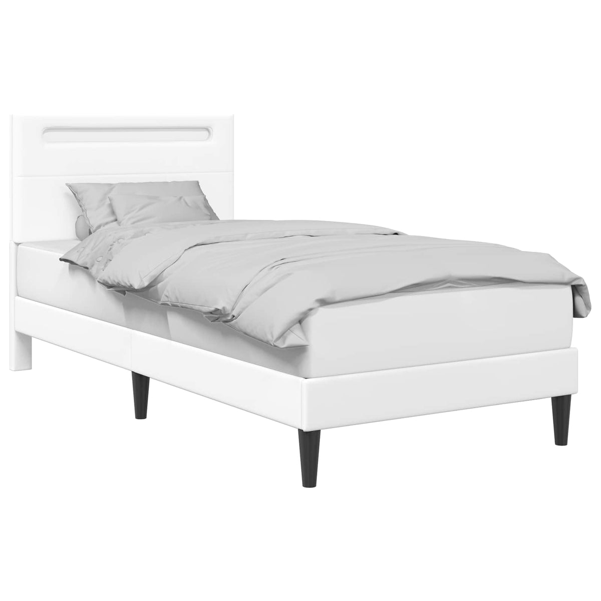 Krevetna konstrukcija Bijela 90 x 190 cm Umjetna koža