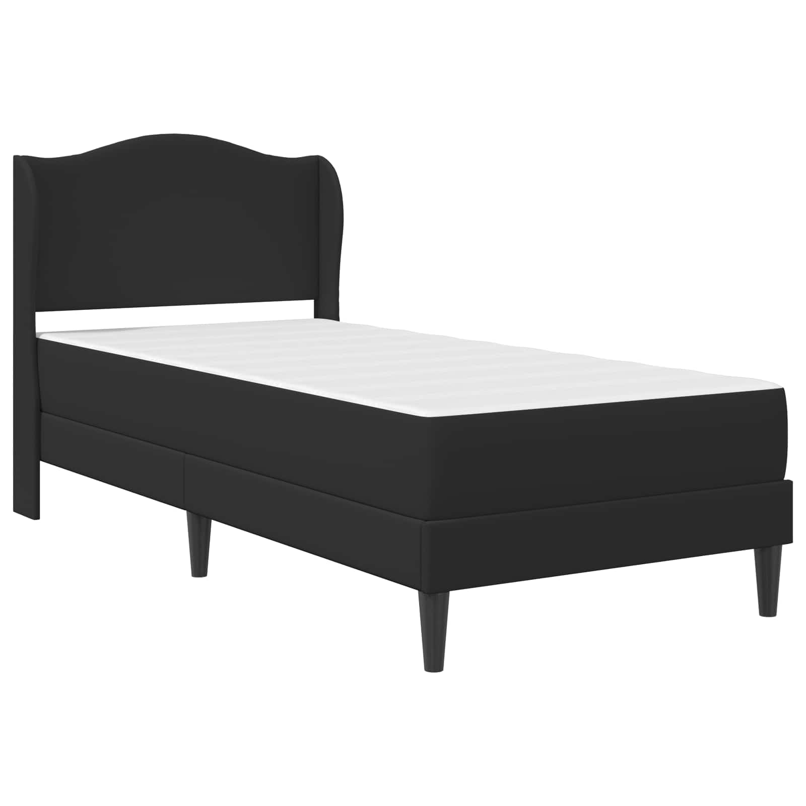Krevetna konstrukcija Crna 90 x 190 cm Umjetna koža