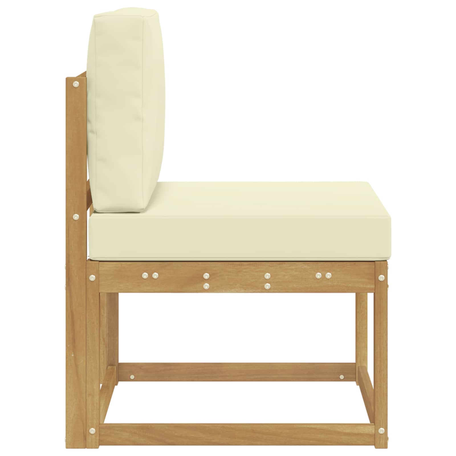 Set vanjskih sofa Bijela i krem 59 x 63 x 73 cm