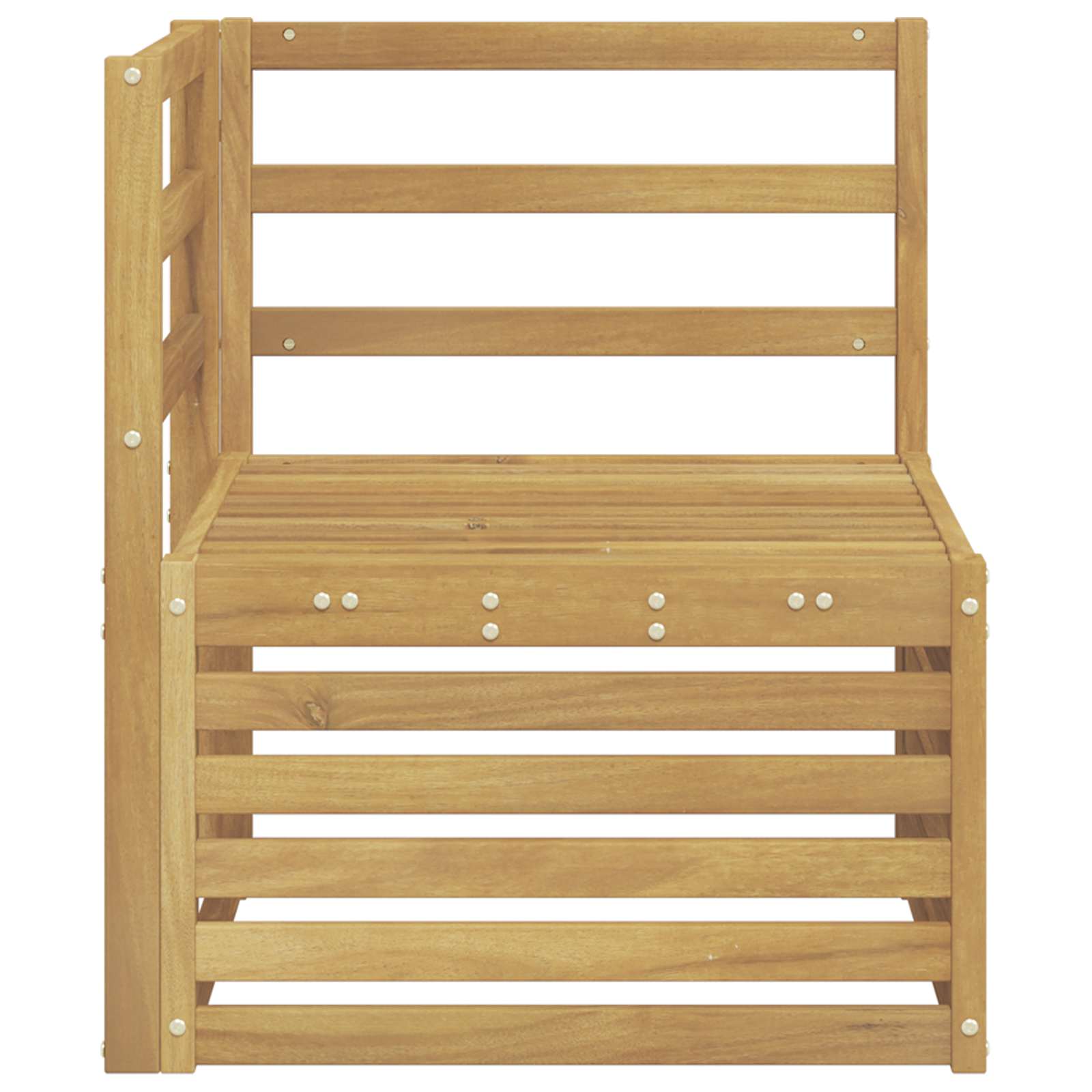 Vanjski kutni kauč Čvrsto drvo akacije Bijela 63 x 63 x 73 cm
