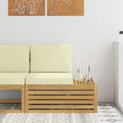 Vanjske kutne jedinice kauča Bijela i krem 91 x 63 x 73 cm