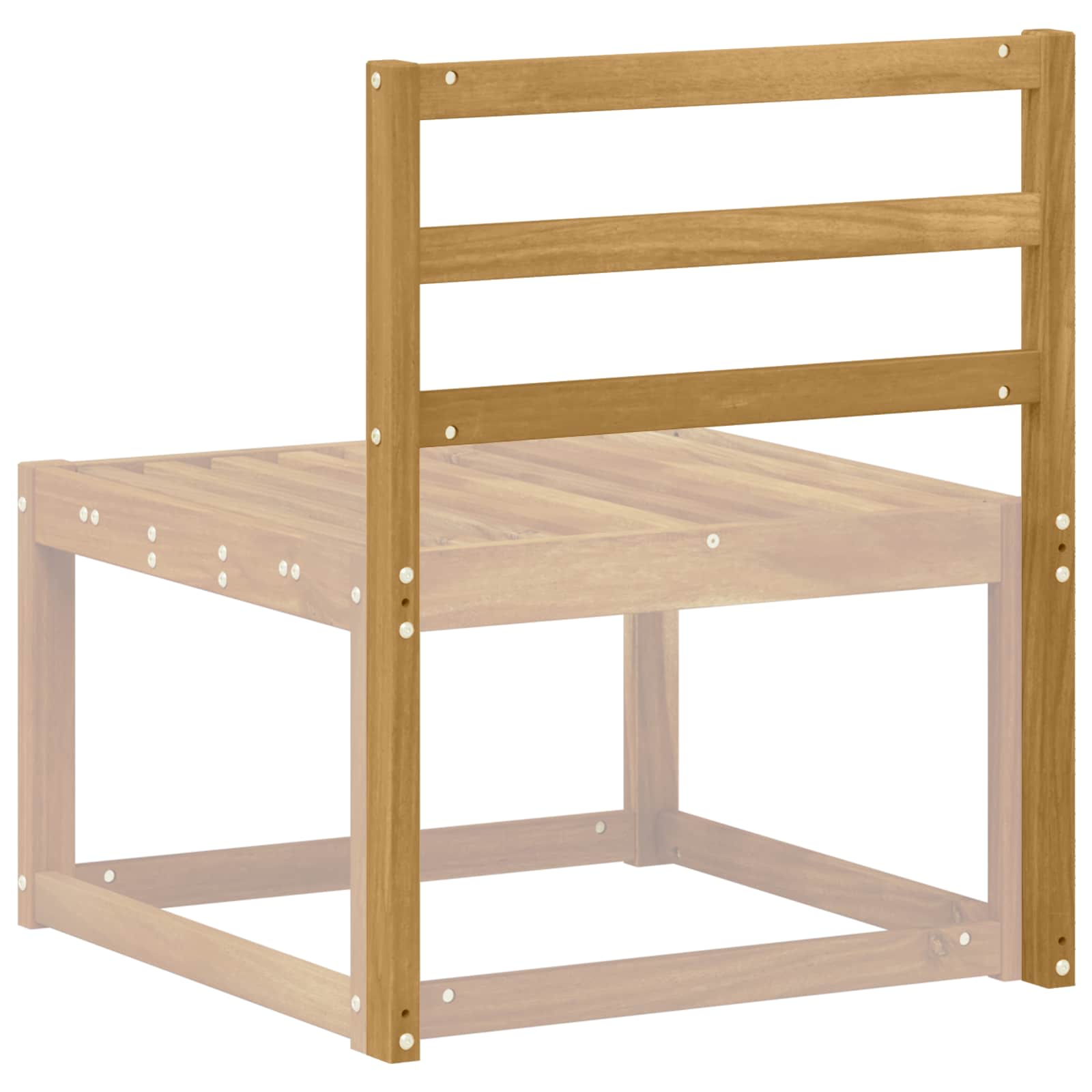 Modul naslona Bijela 59 x 4 x 73 cm Čvrsto drvo akacije