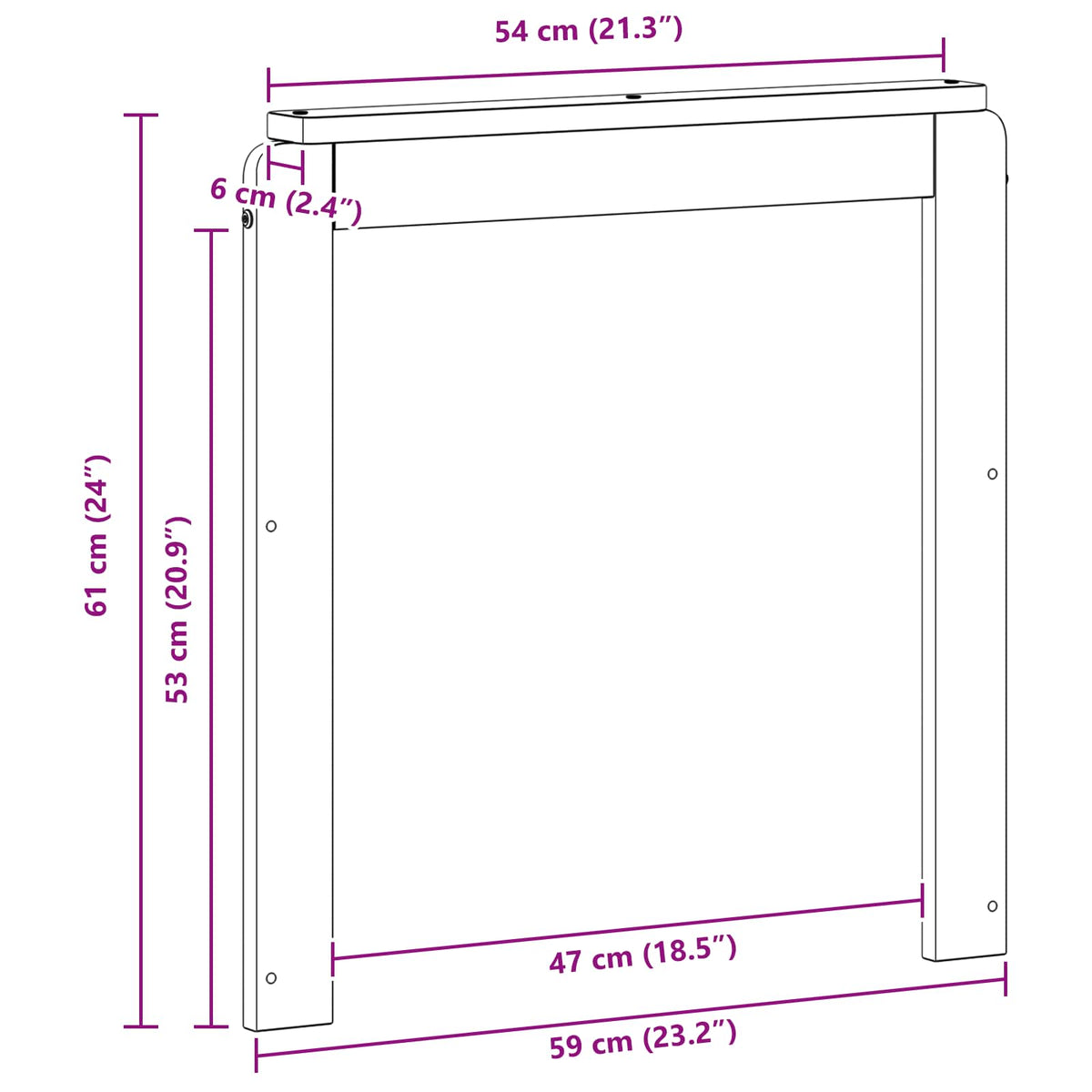 Modul naslona za ruke 2 pcs Bijela 59 x 6 x 61 cm