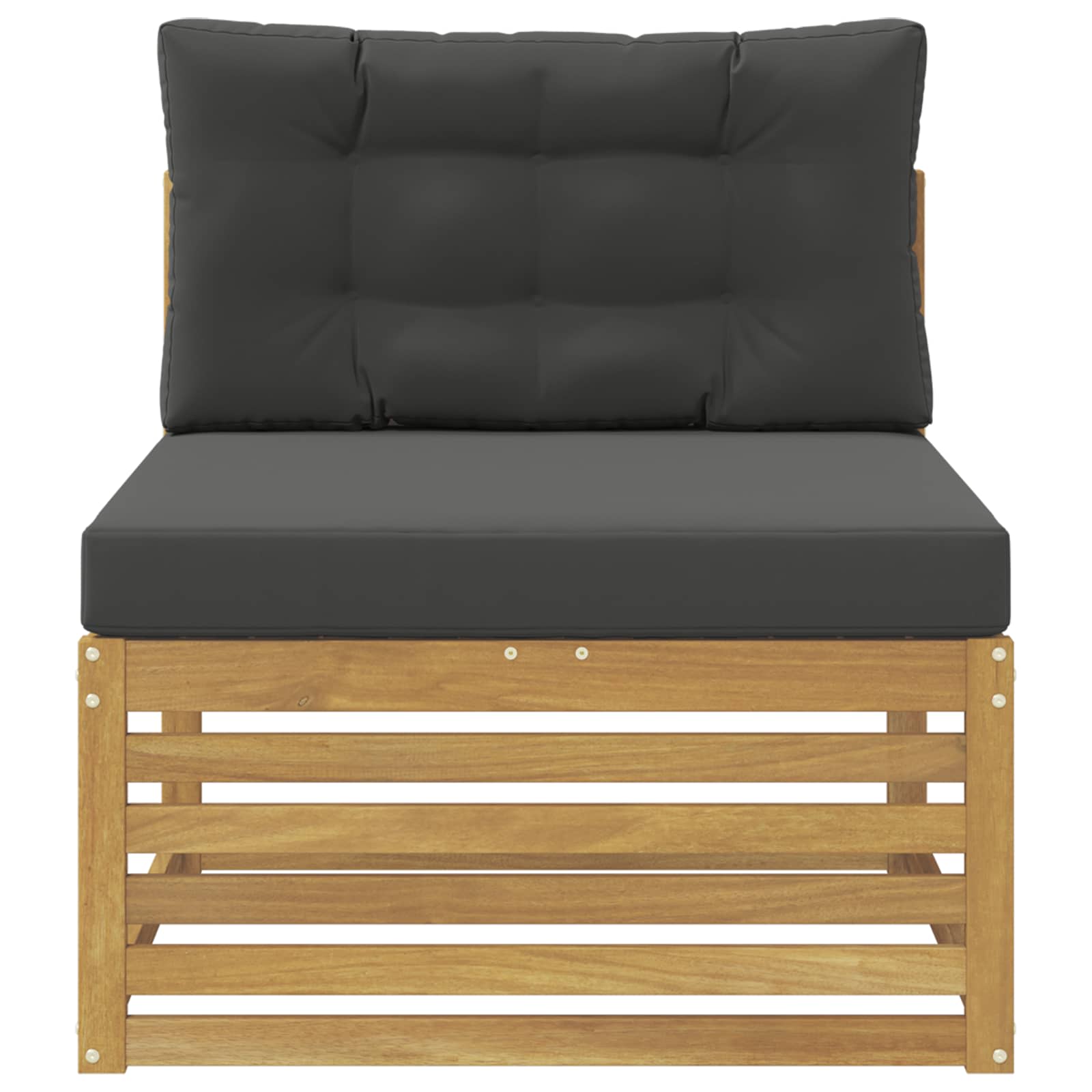 Srednja sofa za van Čvrsto drvo akacije Bijela