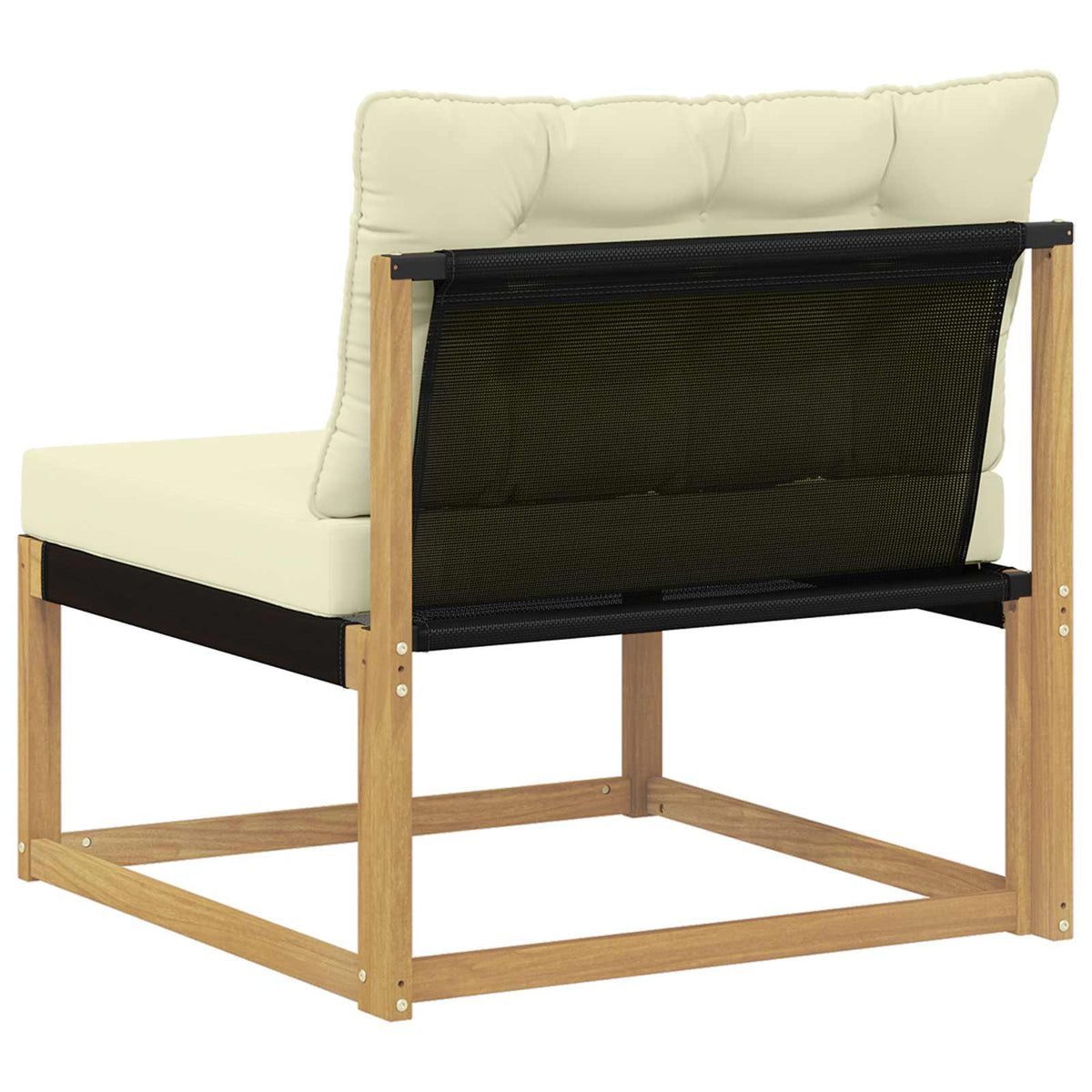 Srednja sofa za van s jastukom Bijela 79 x 83 x 73 cm čelik